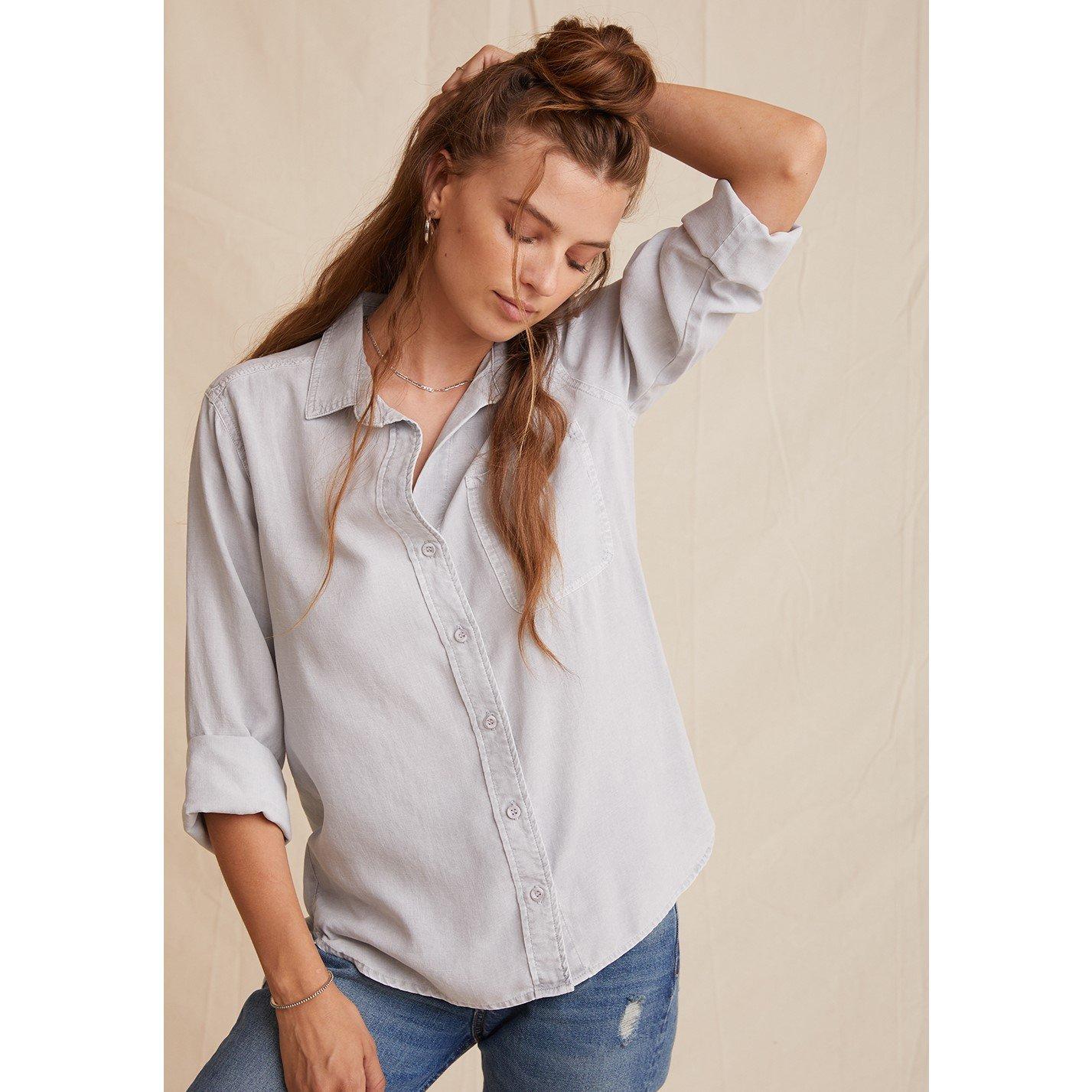 Women's Long-Sleeve Plain Shirt