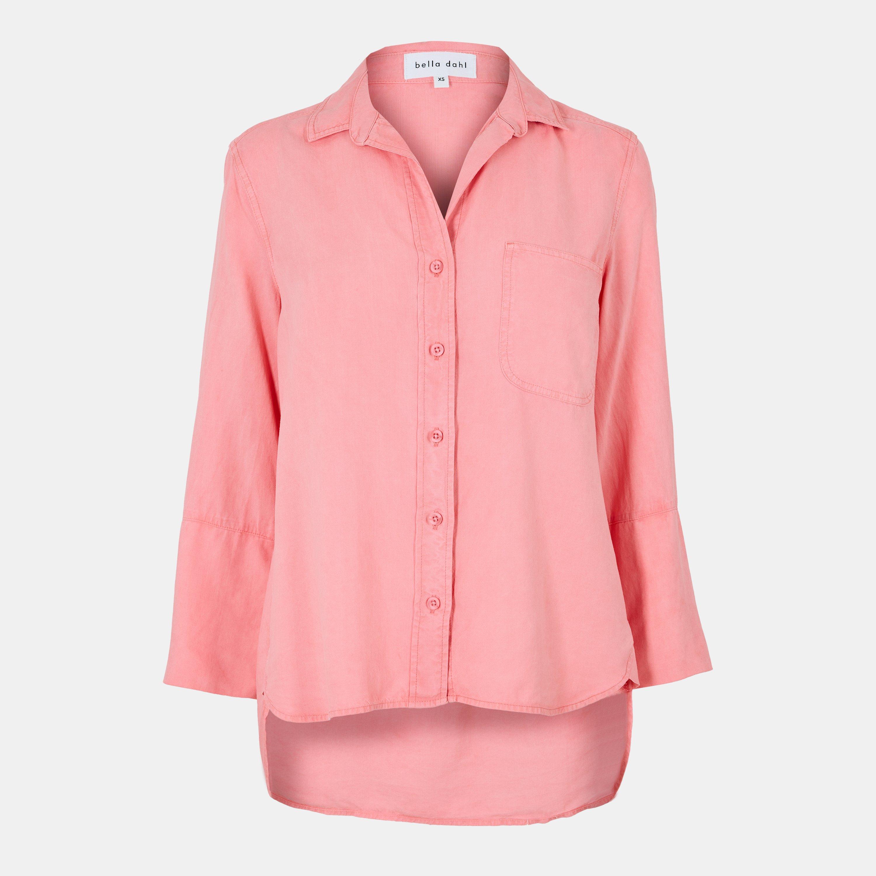 Bella Dahl Women's Long Sleeve Plain Shirt - Canyon Coral - 14 (L)