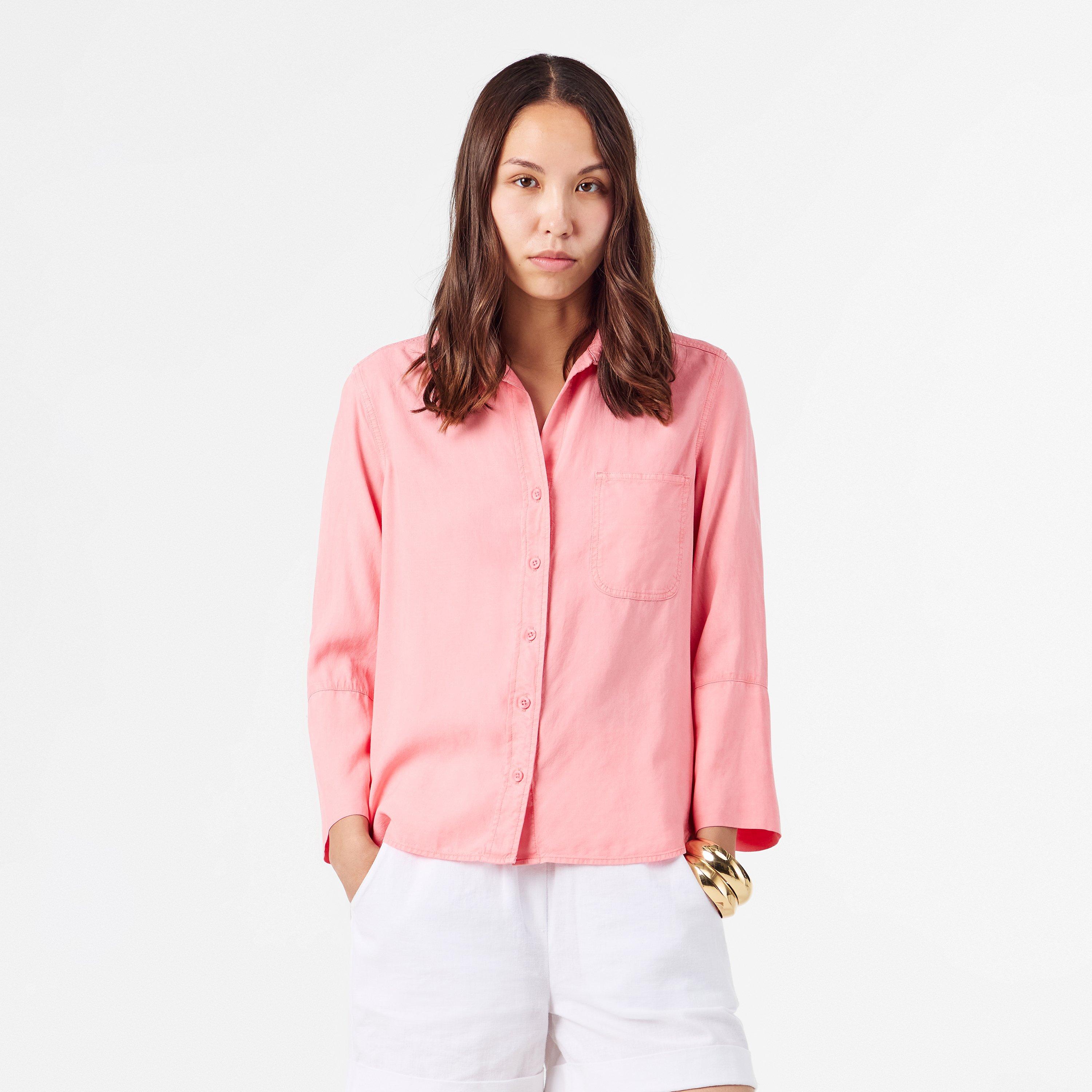 Canyon Coral - Bella Dahl - Women's Long-Sleeve Plain Shirt - 3