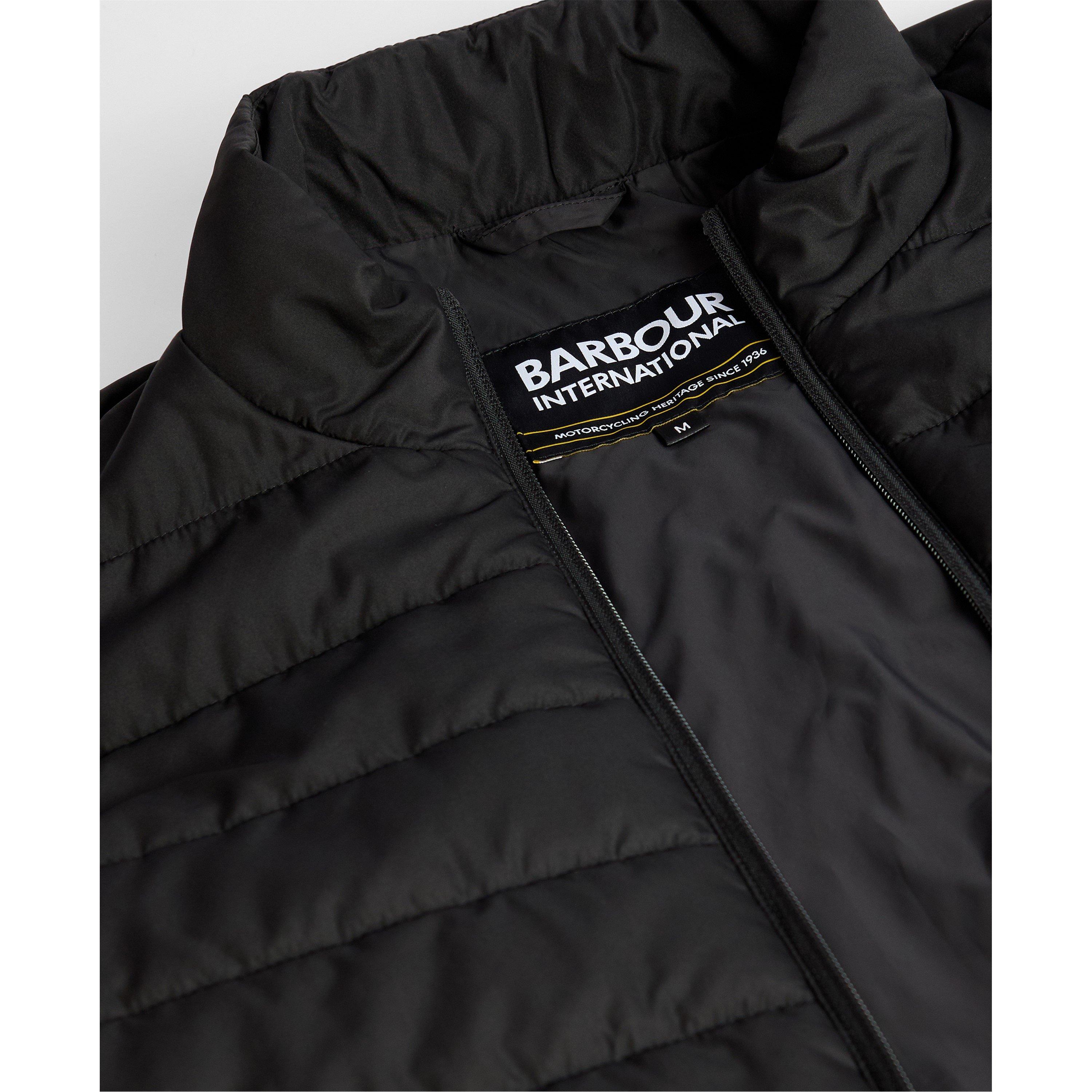 Black BK11 - Barbour International - Men's Aldon Long Sleeve Quilted Jacket - 7
