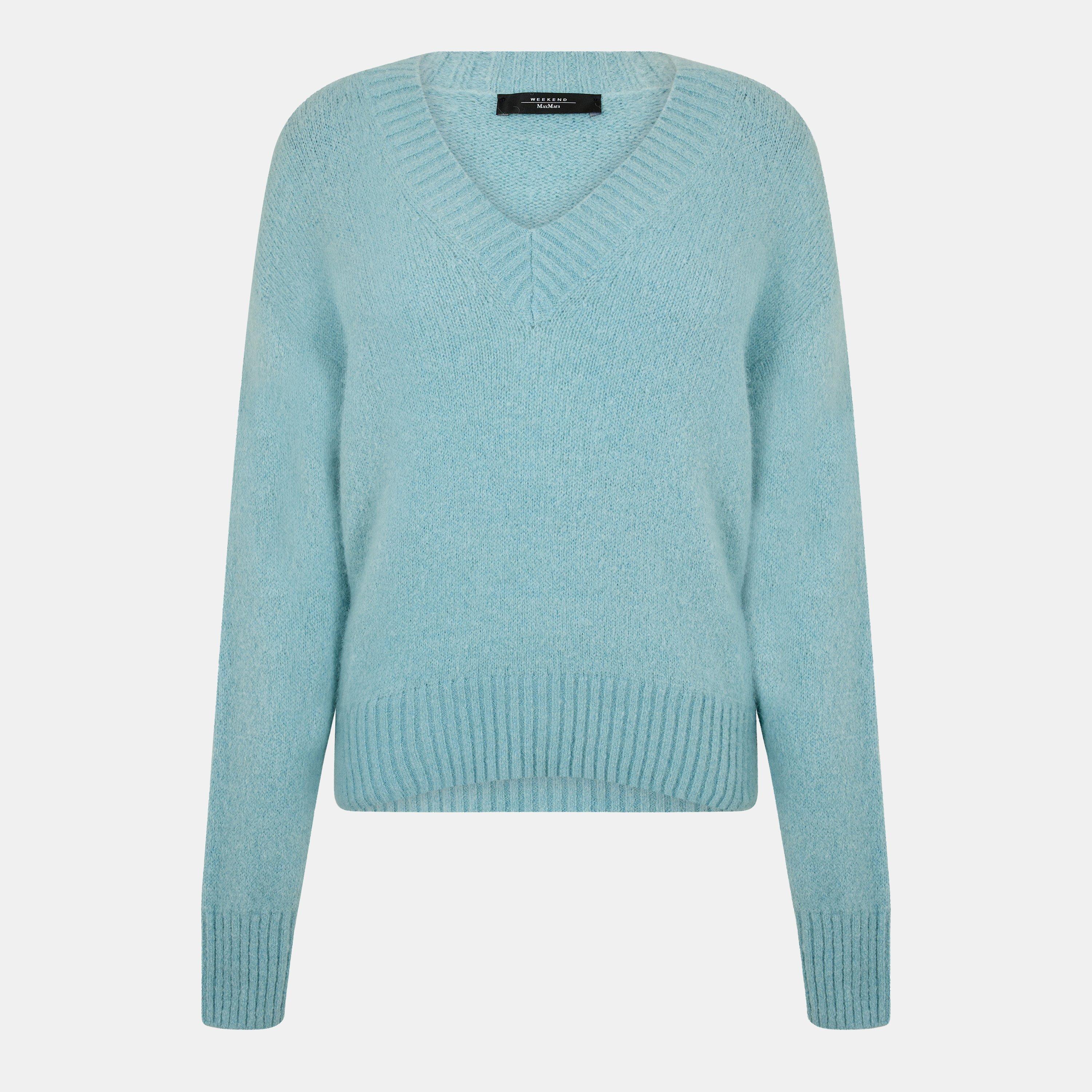Light Blue - Weekend Max Mara - Women's Visita V-Neck Jumper - 1