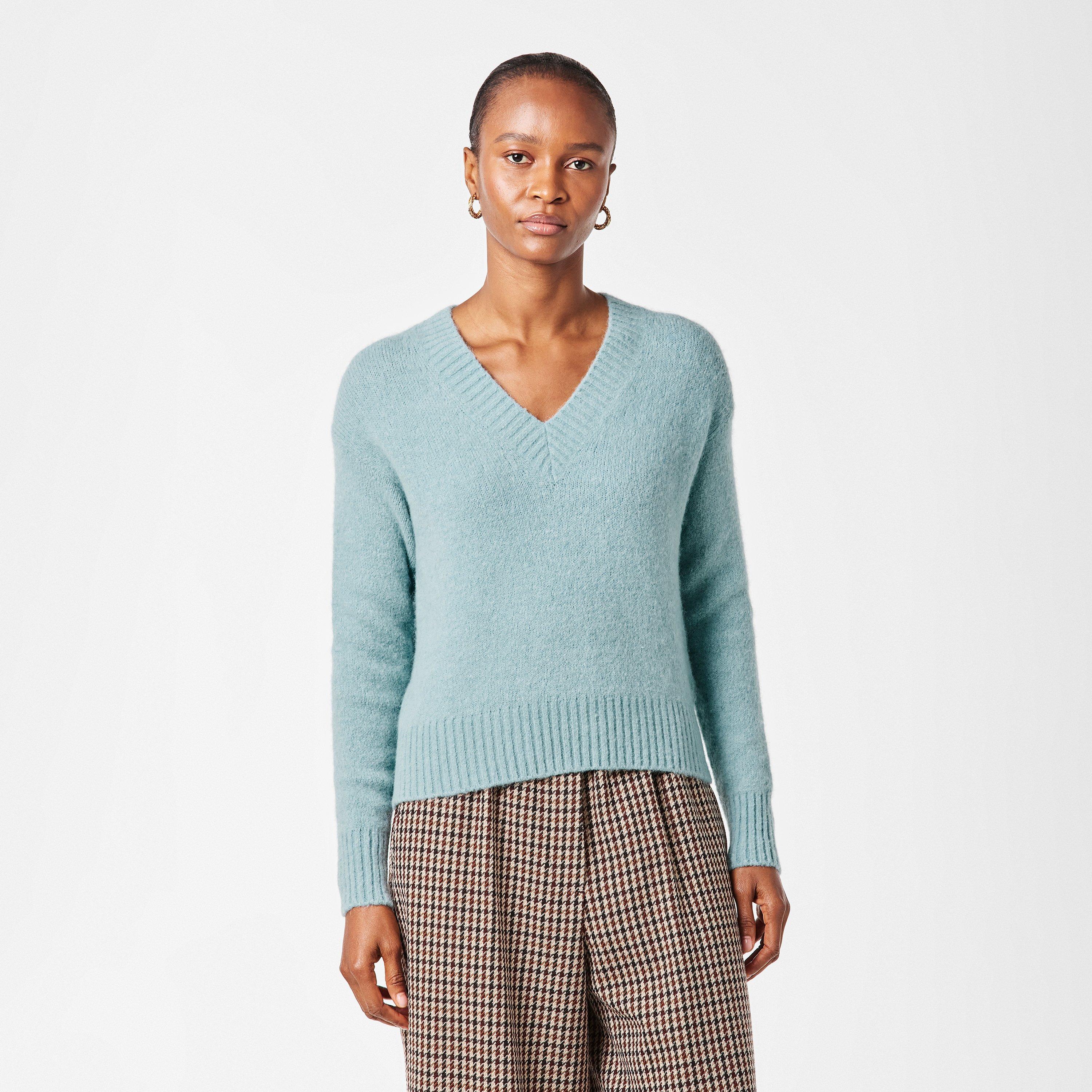 Light Blue - Weekend Max Mara - Women's Visita V-Neck Jumper - 3