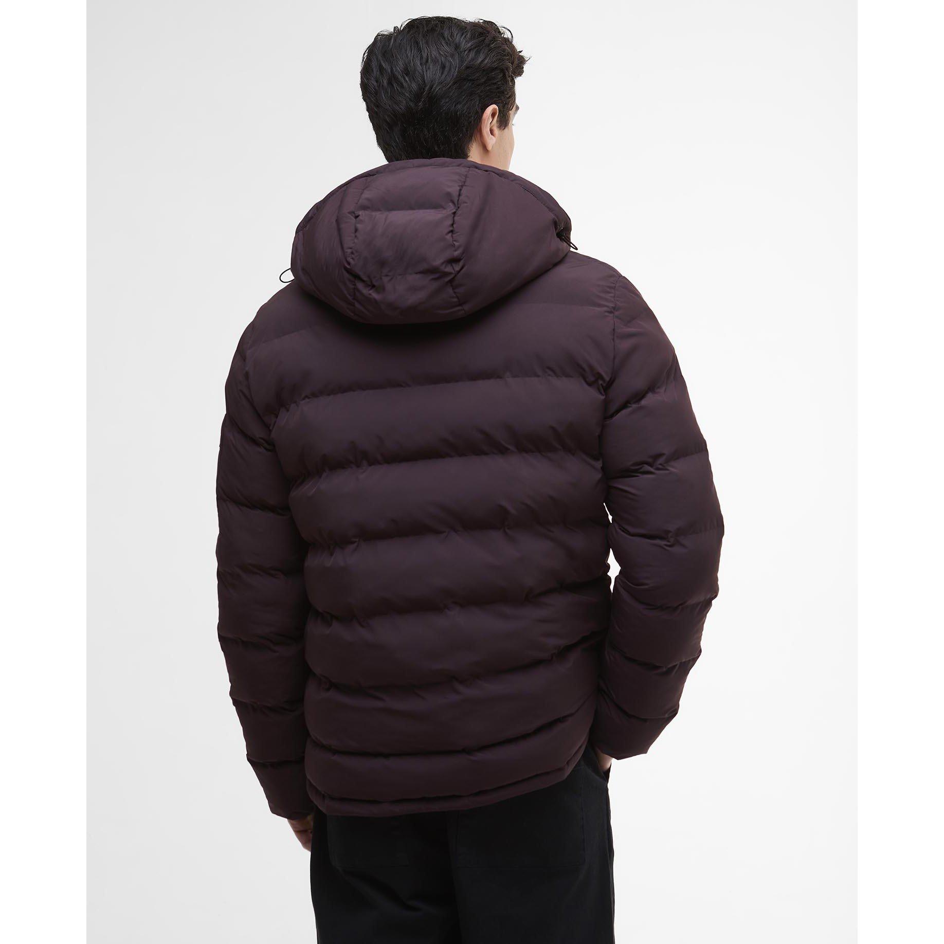 Java Red RE91 - Barbour International - Men's Daleson Hooded Long Sleeve Long Puffer Jacket - 3