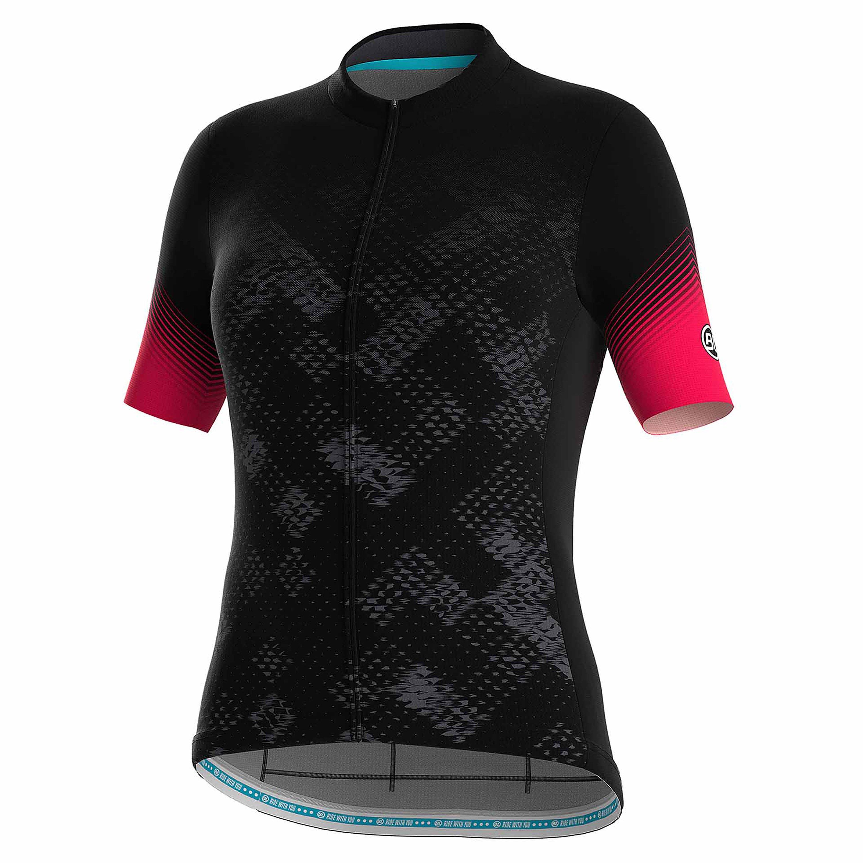 Bicycle Line Women's Tracy S2 Short Sleeve Cycling Jersey - Black - 12 (M)