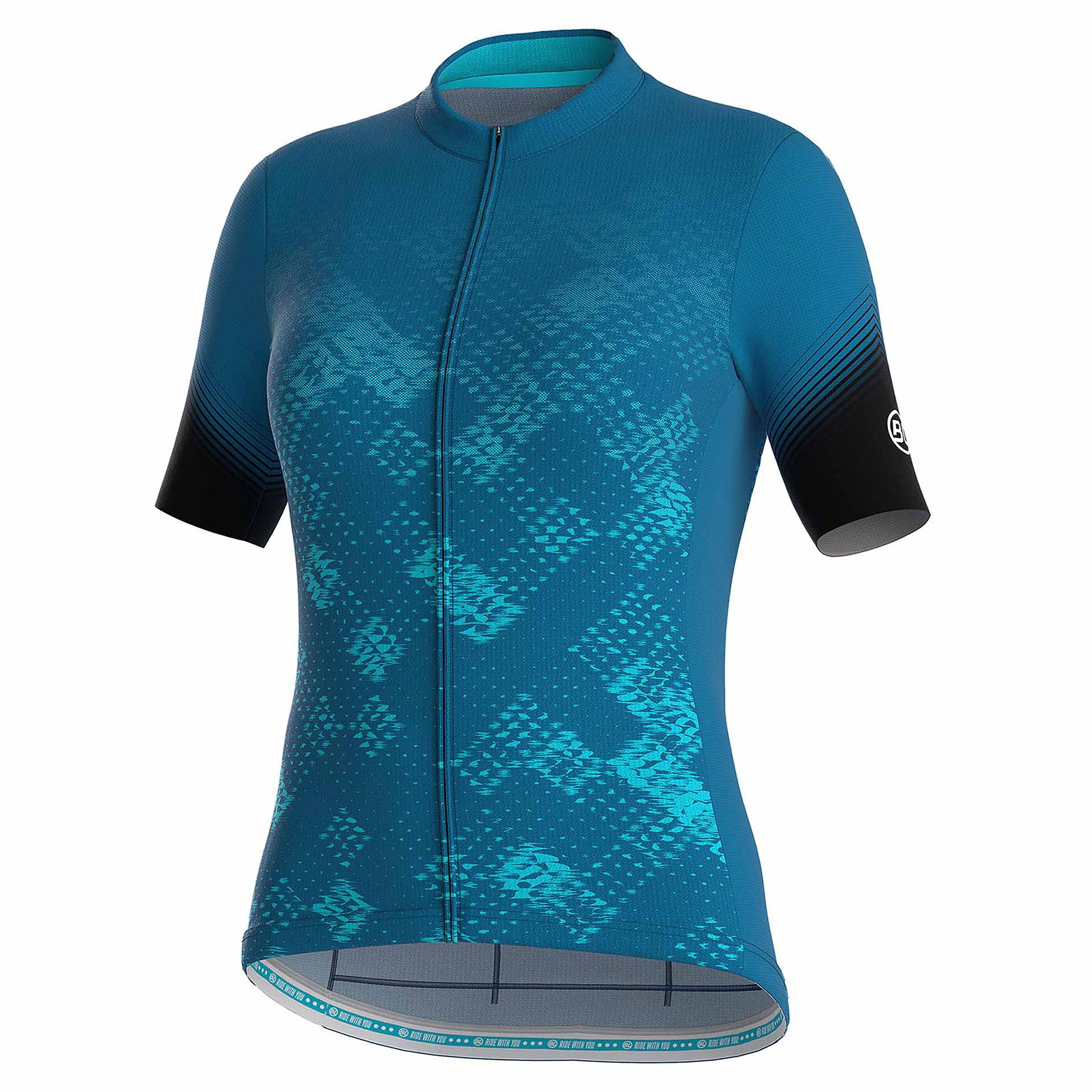 Bicycle Line Women's Tracy S2 Short Sleeve Cycling Jersey - Turquoise - 12 (M)
