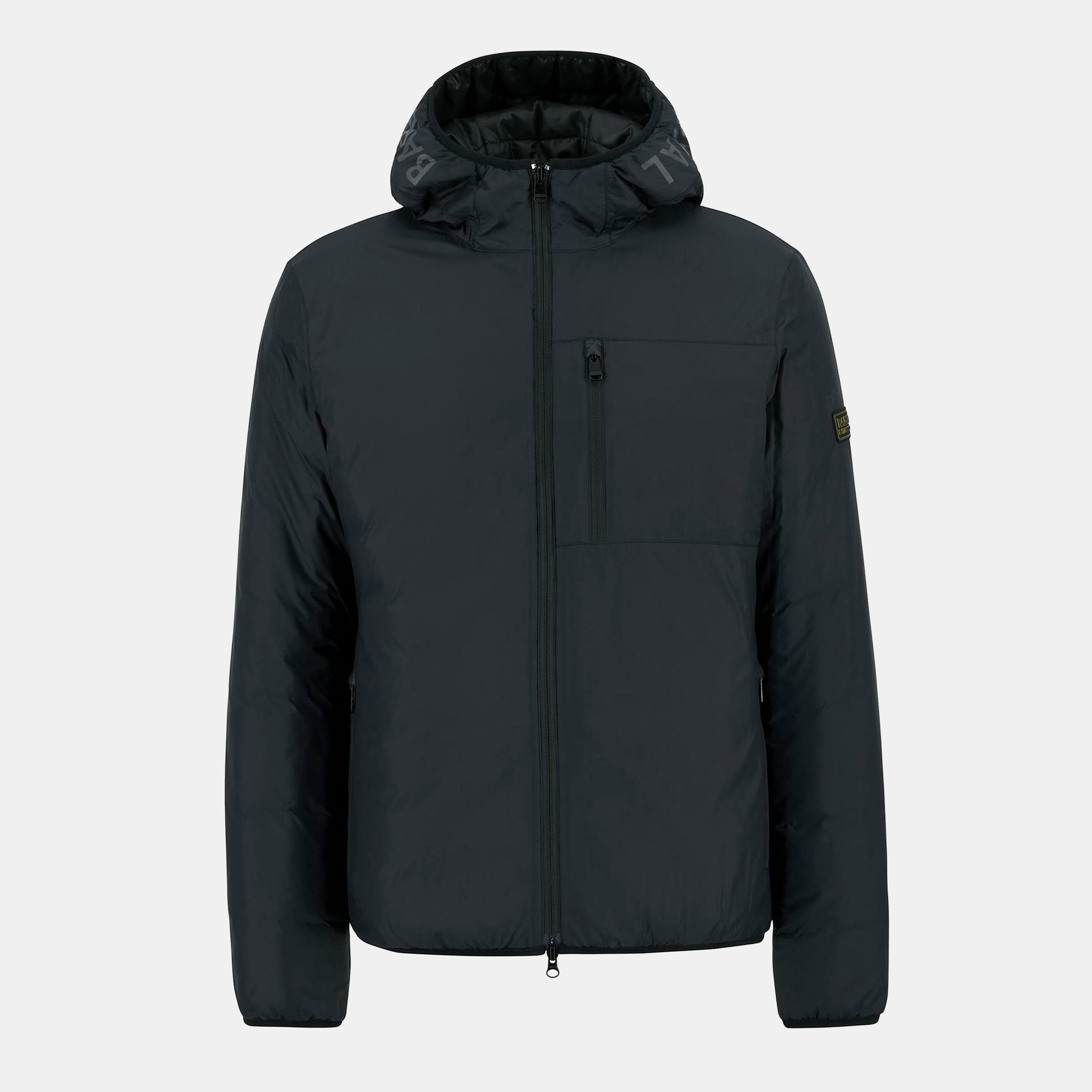 Barbour International Men's Lumley Hooded Long Sleeve Full Zip Quilted Jacket - Black Bk11 - S