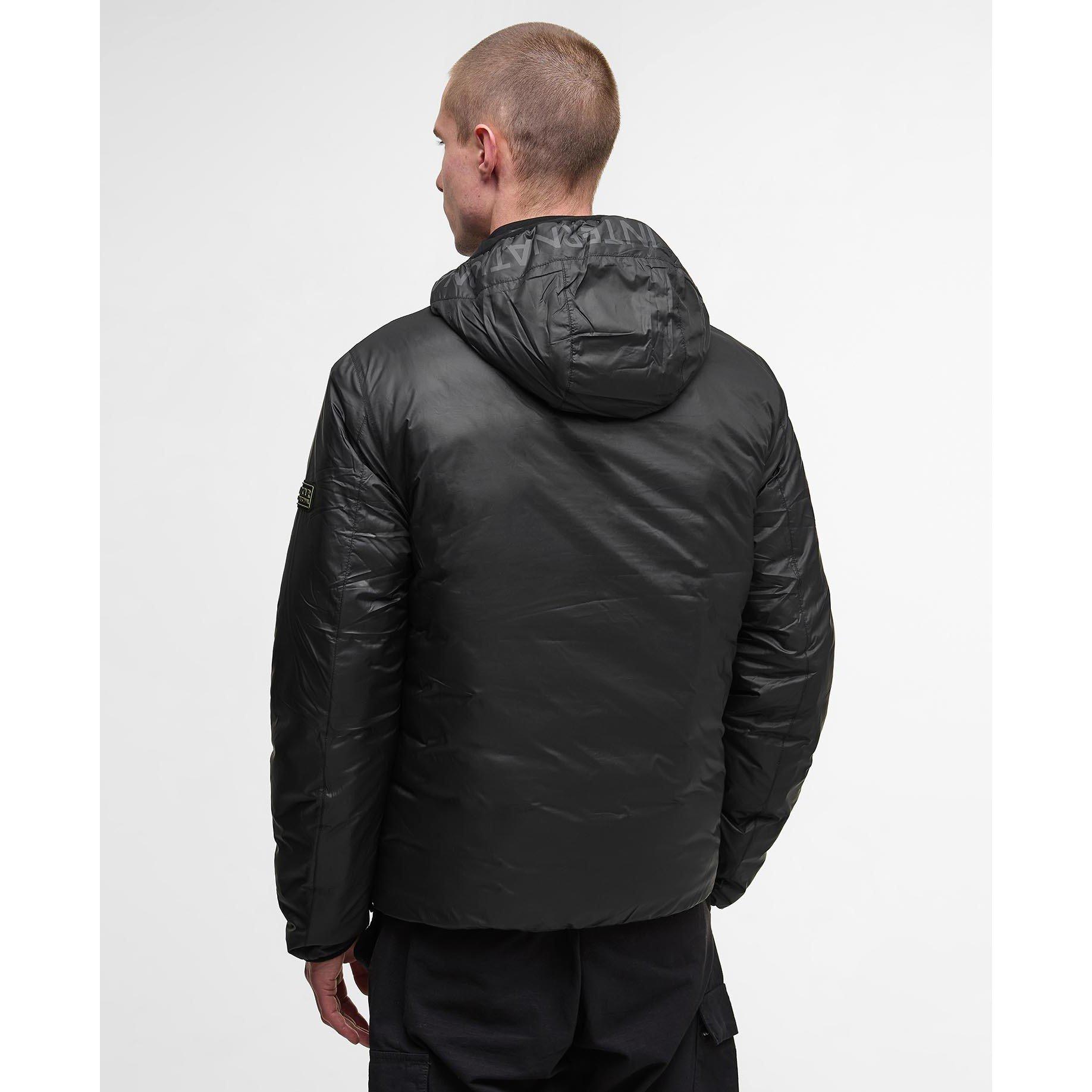 Black BK11 - Barbour International - Men's Lumley Hooded Long Sleeve Full Zip Quilted Jacket - 3