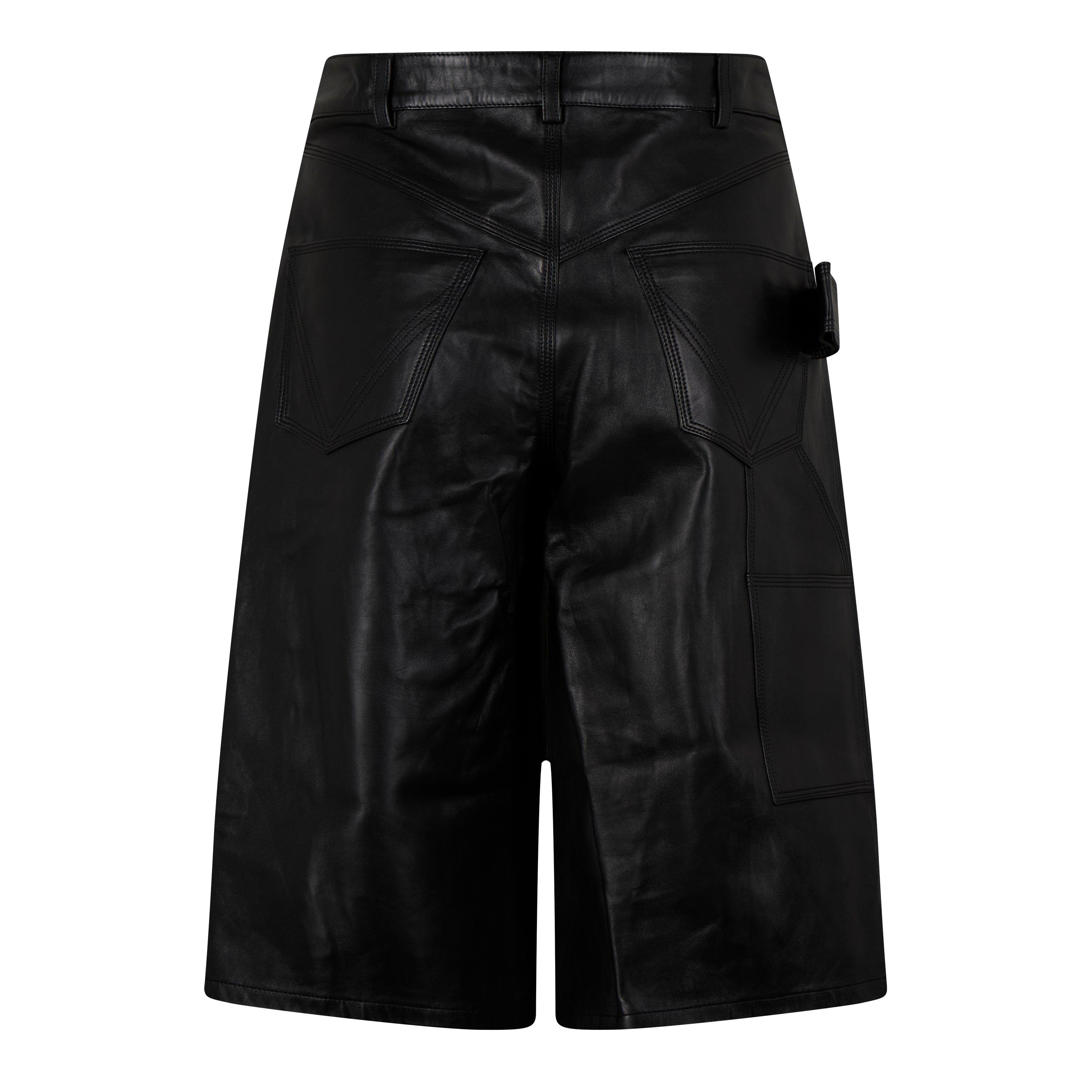 Nero - Bottega Veneta - Women's Leather Shorts - 2