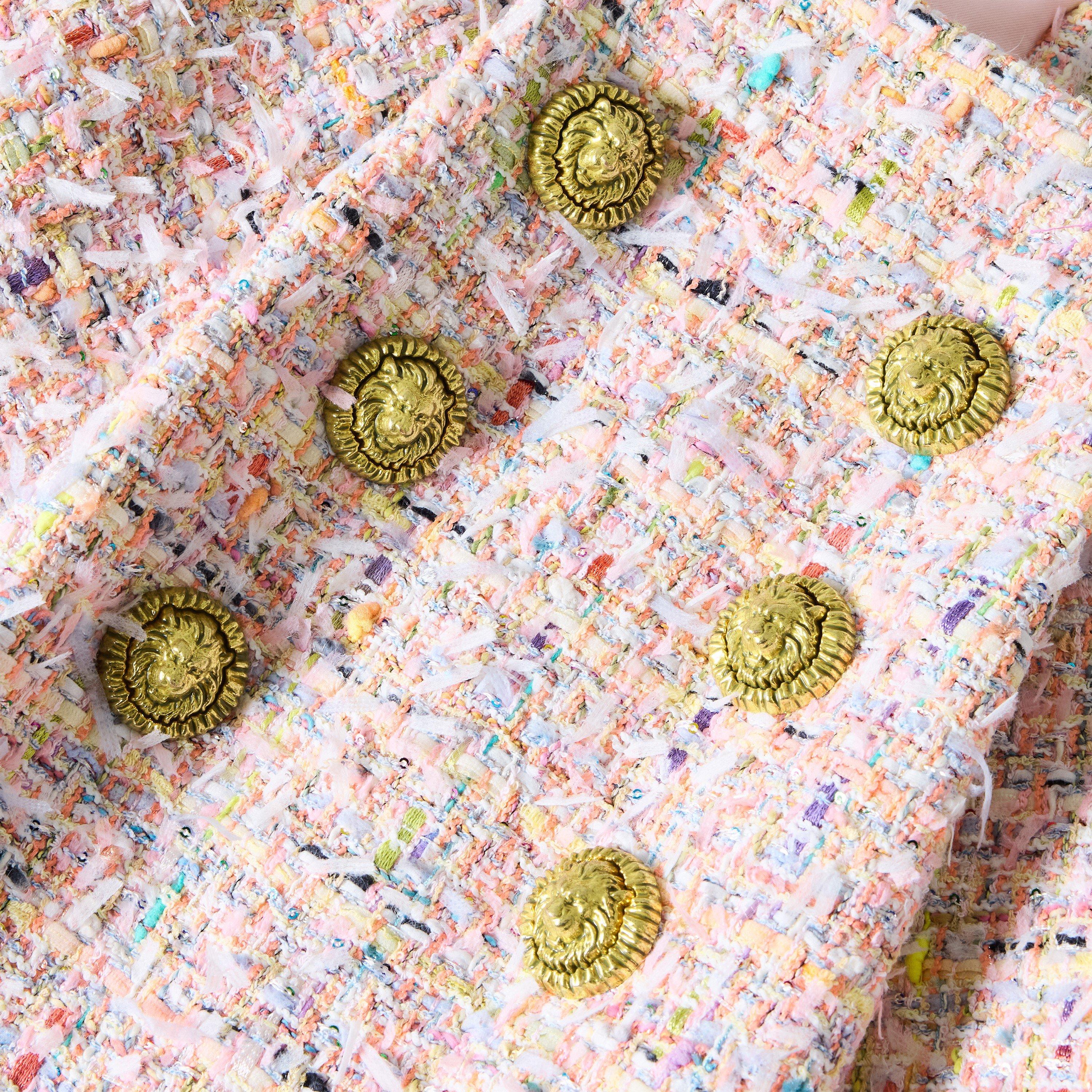 Pink - Balmain - Balmain Tweed Skirt Ld63 - 3