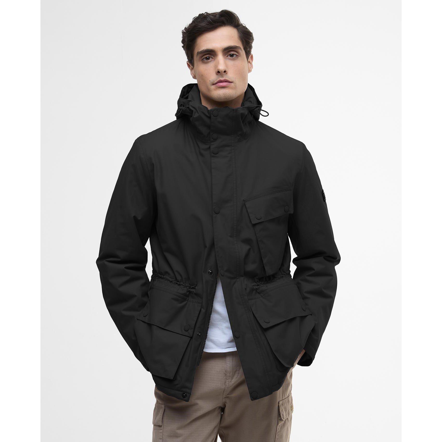 Black BK11 - Barbour International - Men's Endley Waterproof Hooded Long Sleeve Long Puffer Jacket - 2