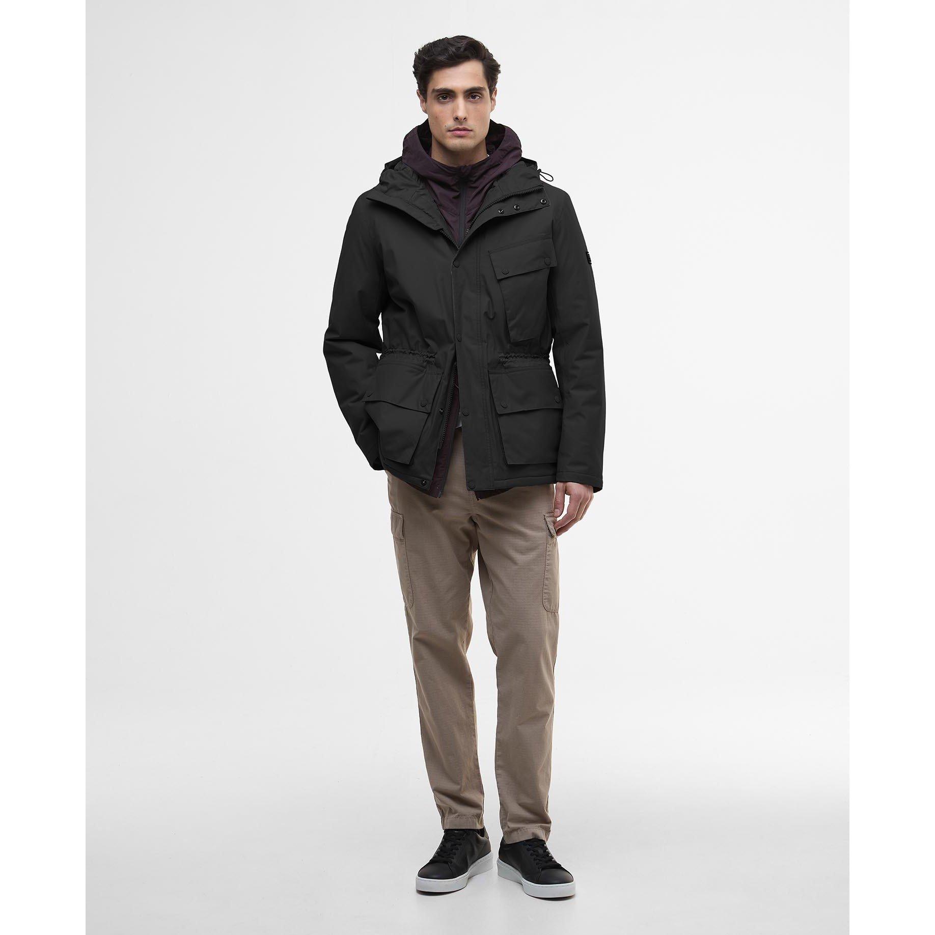 Black BK11 - Barbour International - Men's Endley Waterproof Hooded Long Sleeve Long Puffer Jacket - 7