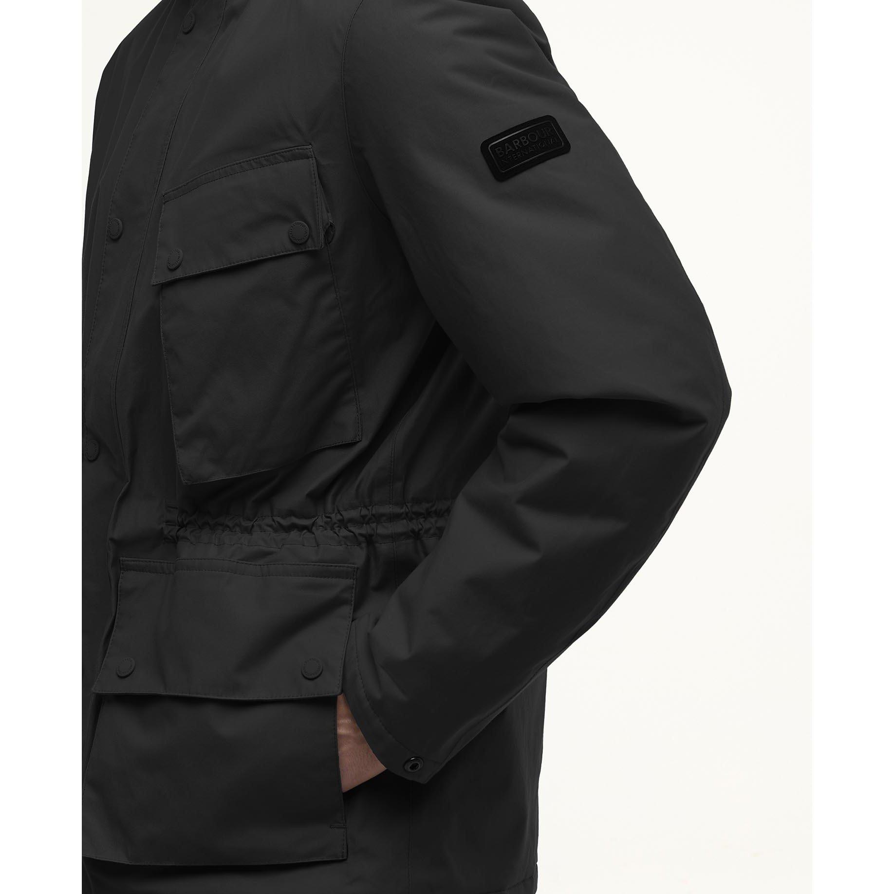 Black BK11 - Barbour International - Men's Endley Waterproof Hooded Long Sleeve Long Puffer Jacket - 6