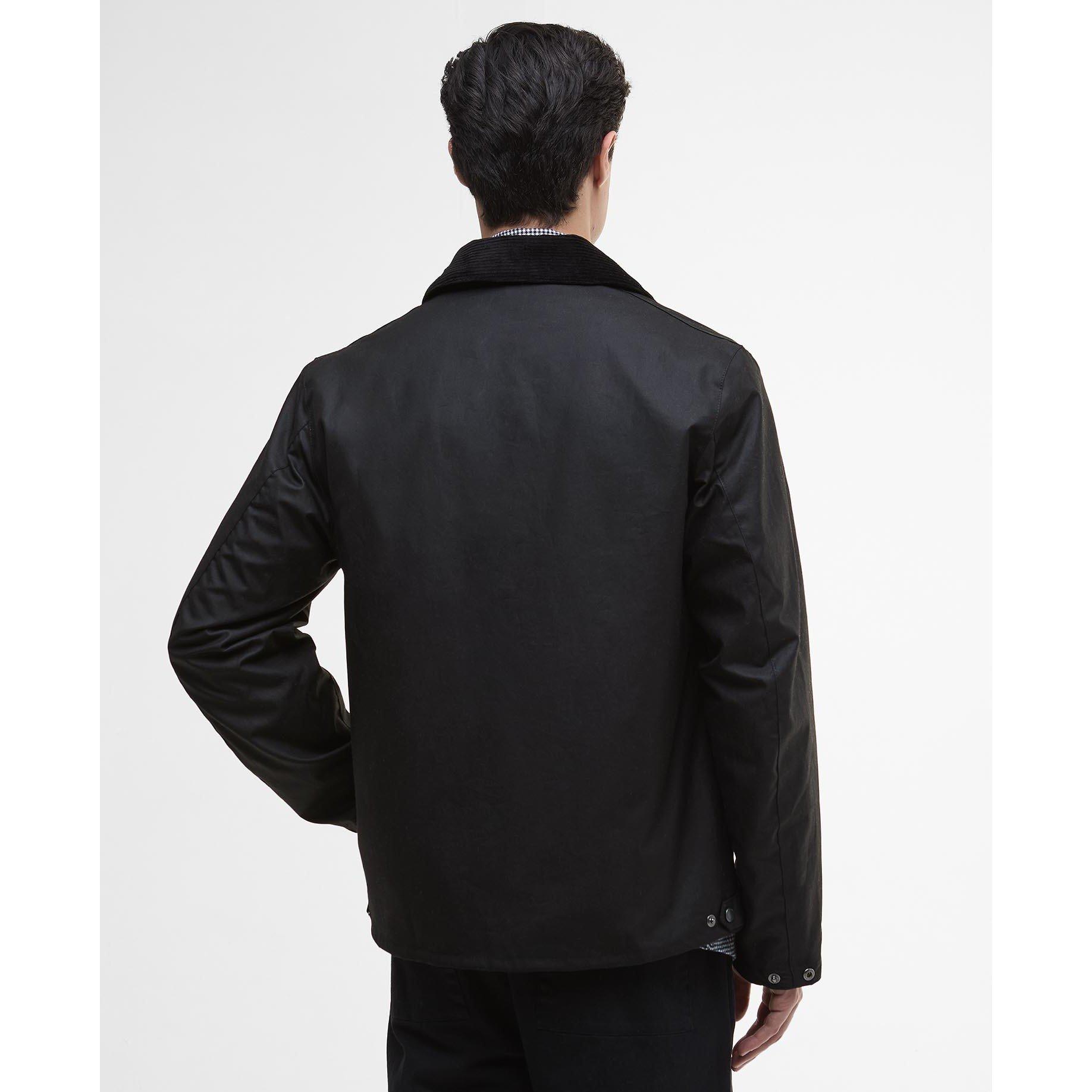 Black BK71 - Barbour International - Men's Marker Long Sleeve Full Zip Wax Jacket - 3