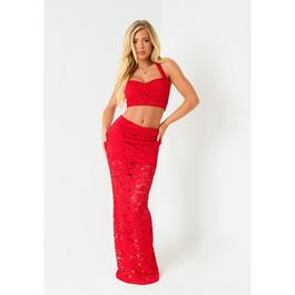 Missy Empire ME Lace Maxi Skirt