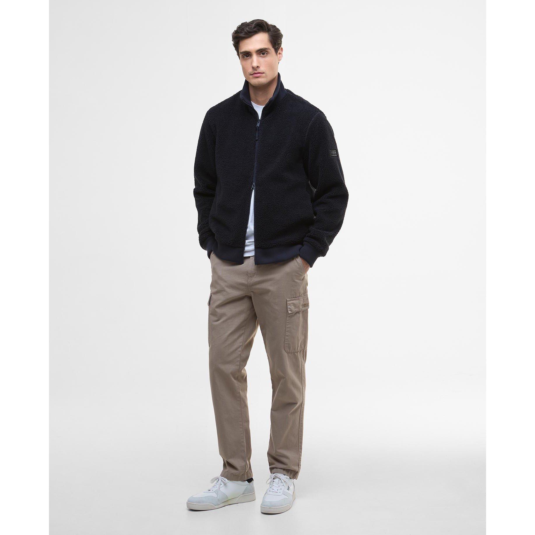 Dark Navy - Barbour International - Men's Dinstone Fleece Long Sleeve Teddy Coat - 5