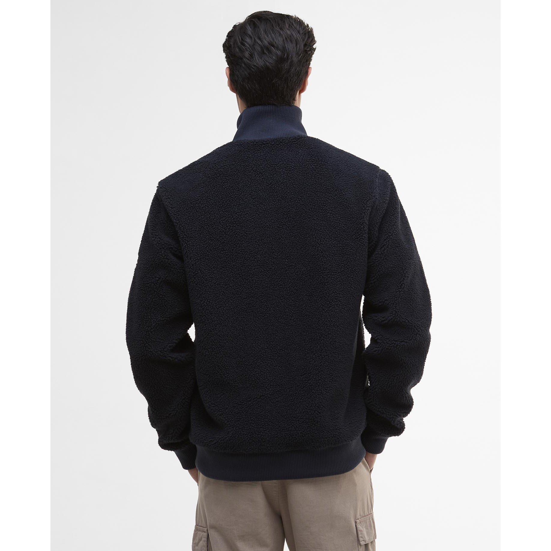 Dark Navy - Barbour International - Men's Dinstone Fleece Long Sleeve Teddy Coat - 3