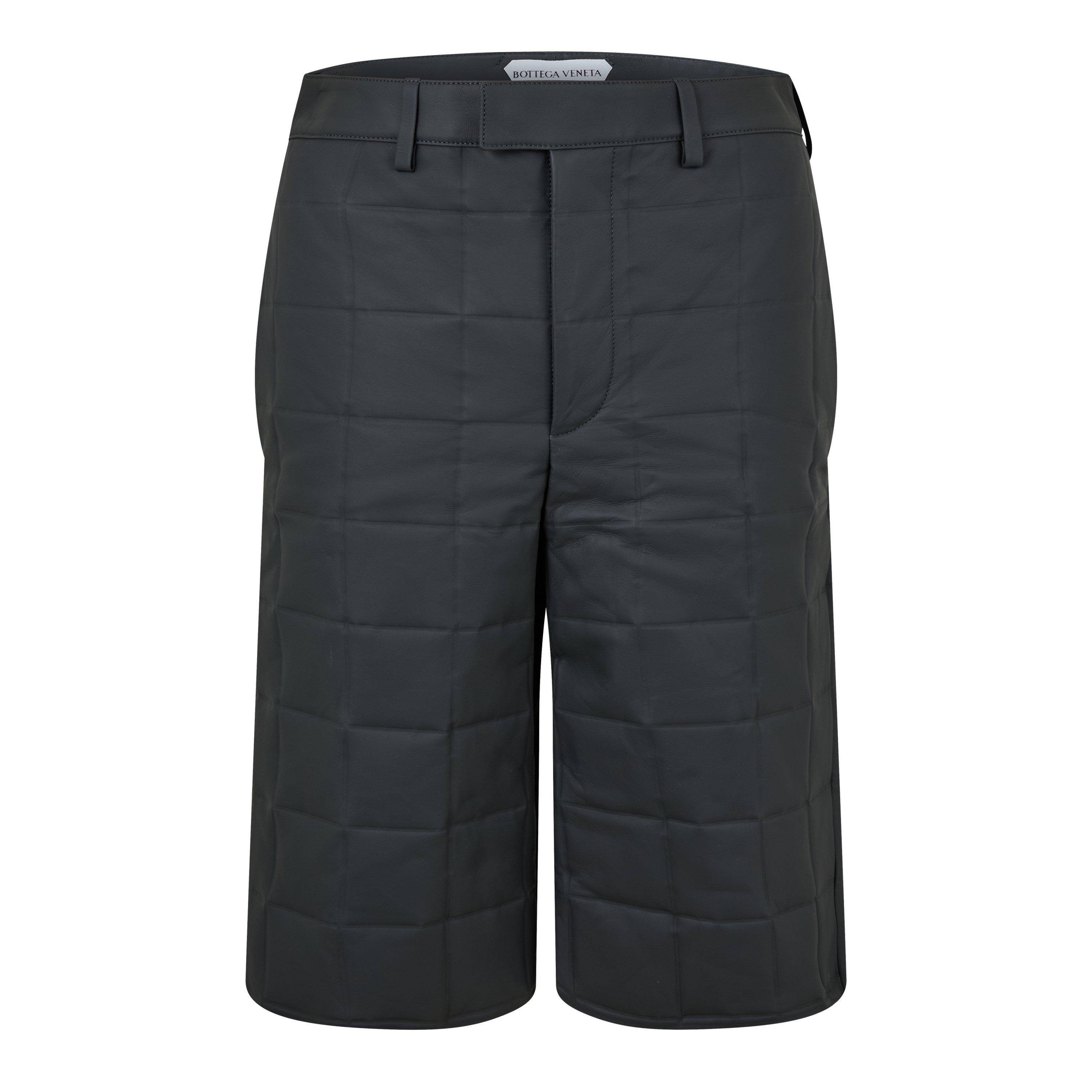 Pewter - Bottega Veneta - Men's Leather Shorts - 1
