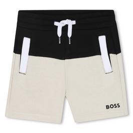 Boss Kids Col Black Colour Block Design Shorts