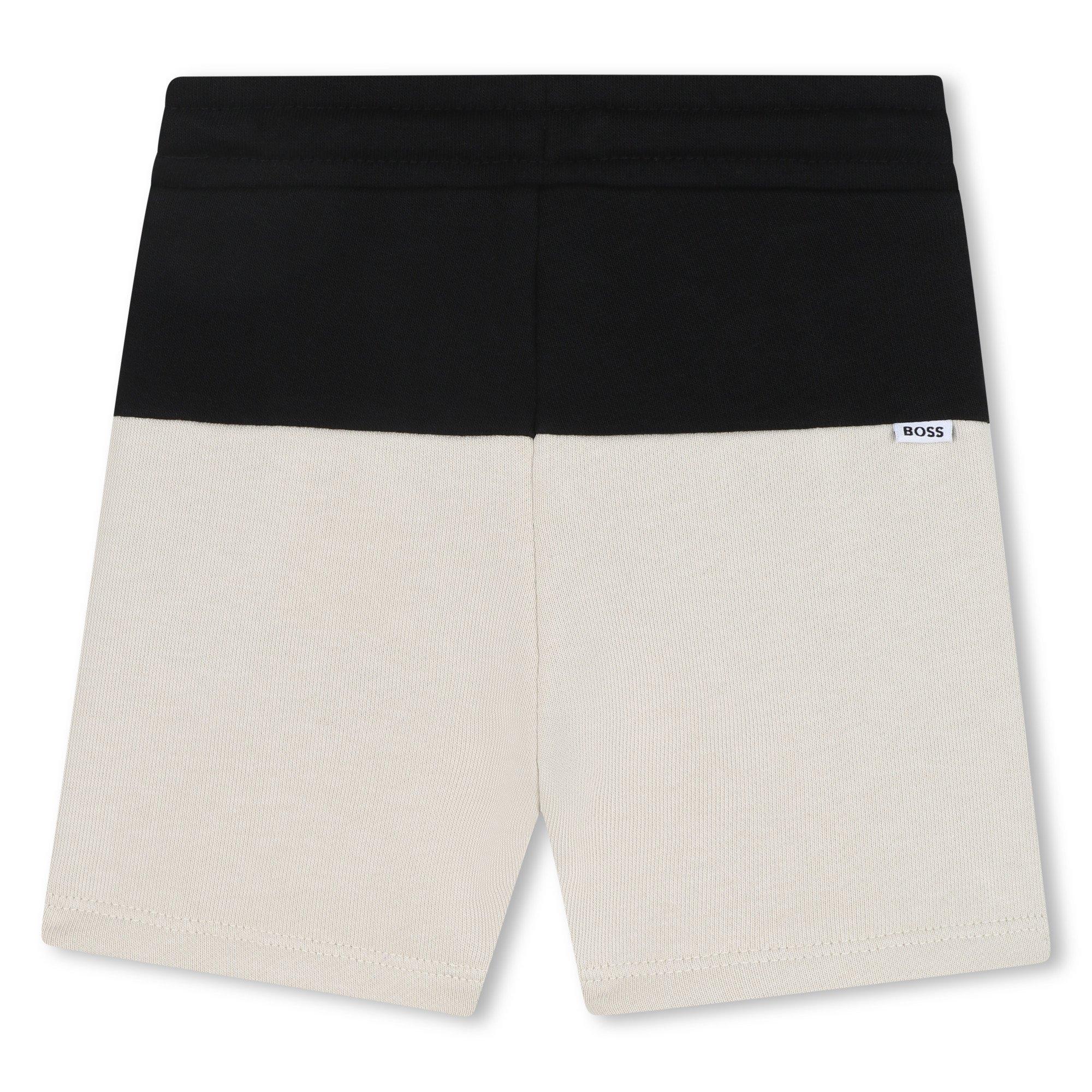 Schwarz 09B - Boss - Kids' Colour Block Fleece Jogger Shorts - 2