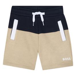 Boss Kids Col Black Colour Block Design Shorts