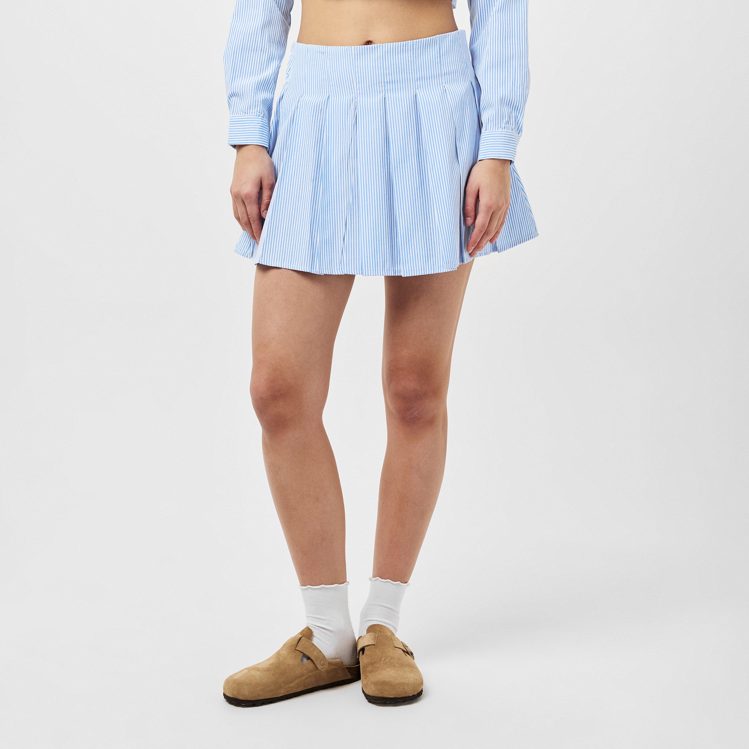 Blauw - Missy Empire - Stripe Pleated Mini Skirt Womens - 3