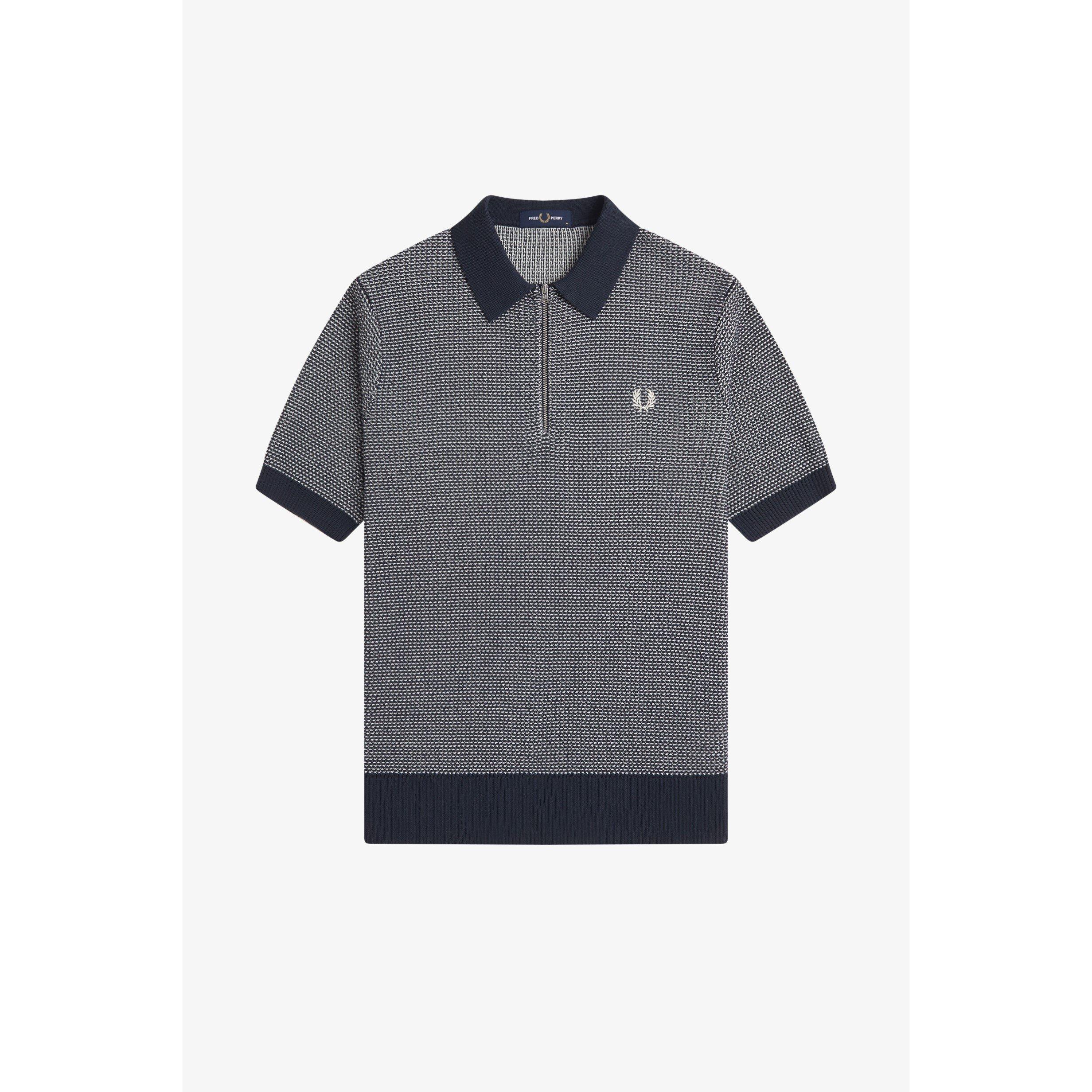Navy 608 - Fred Perry - Fred Txtrd Knt SSZip Sn64 - 1
