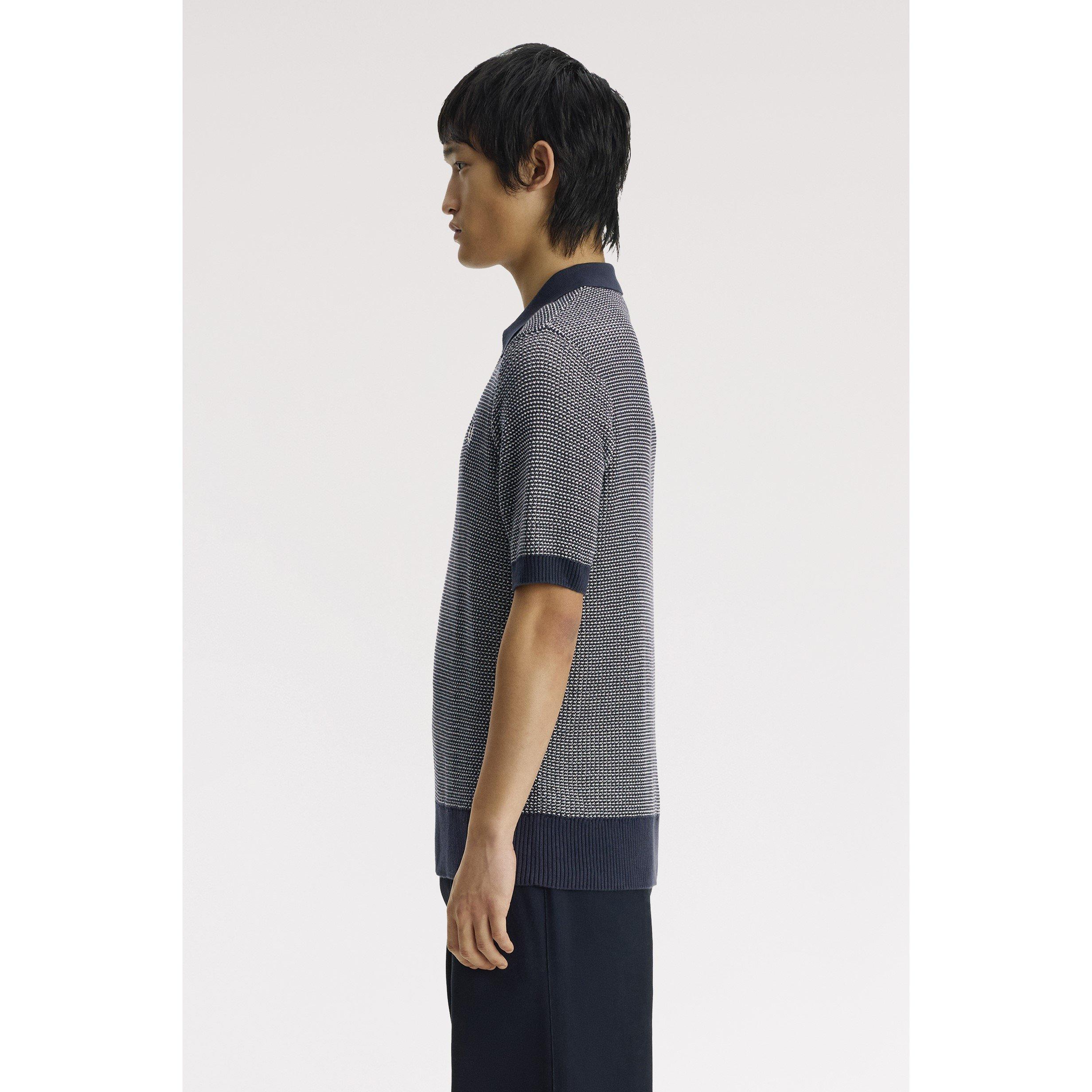 Navy 608 - Fred Perry - Fred Txtrd Knt SSZip Sn64 - 4