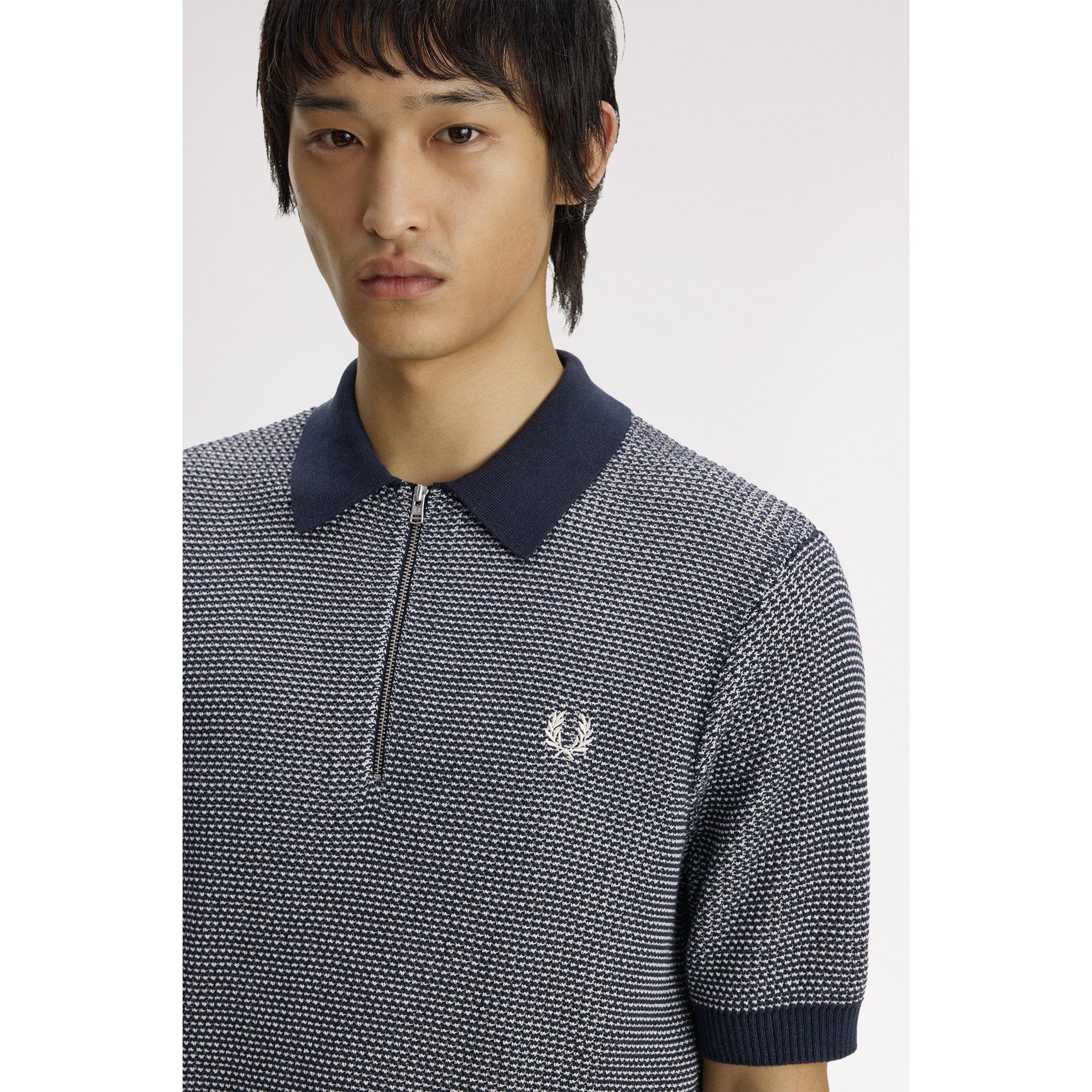 Navy 608 - Fred Perry - Fred Txtrd Knt SSZip Sn64 - 5