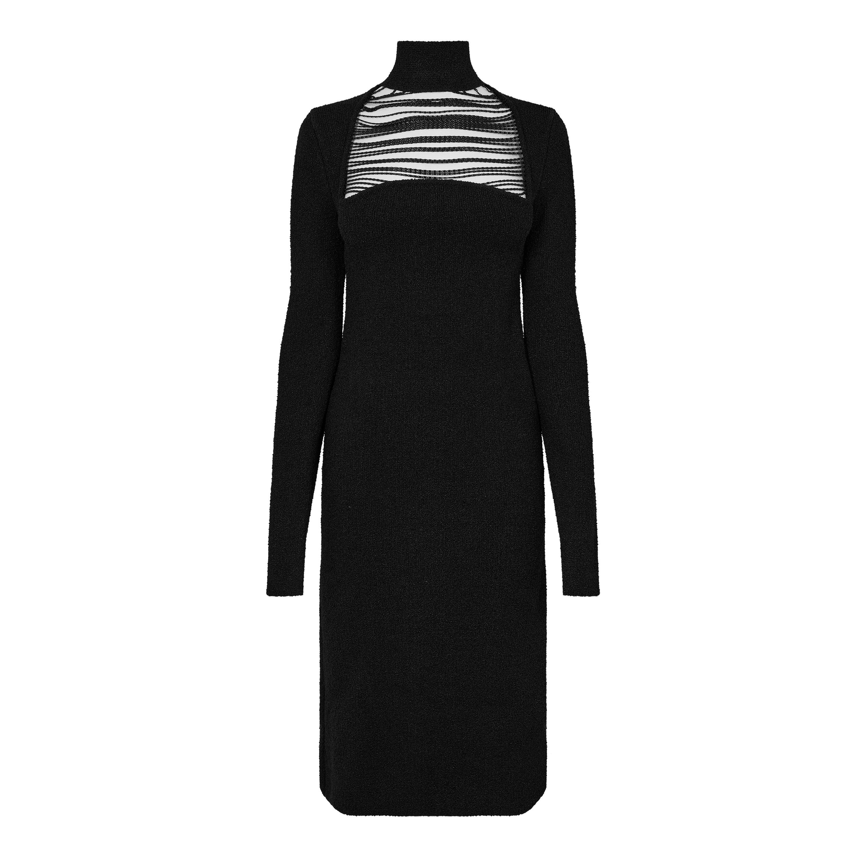 Nero - Bottega Veneta - Women's Structured Mini Dress - 1