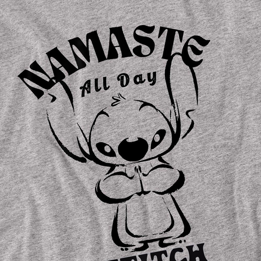 Light Grey - Disney - Lilo Stitch Namaste All Day Long Sleeve T-Shirt A - 2