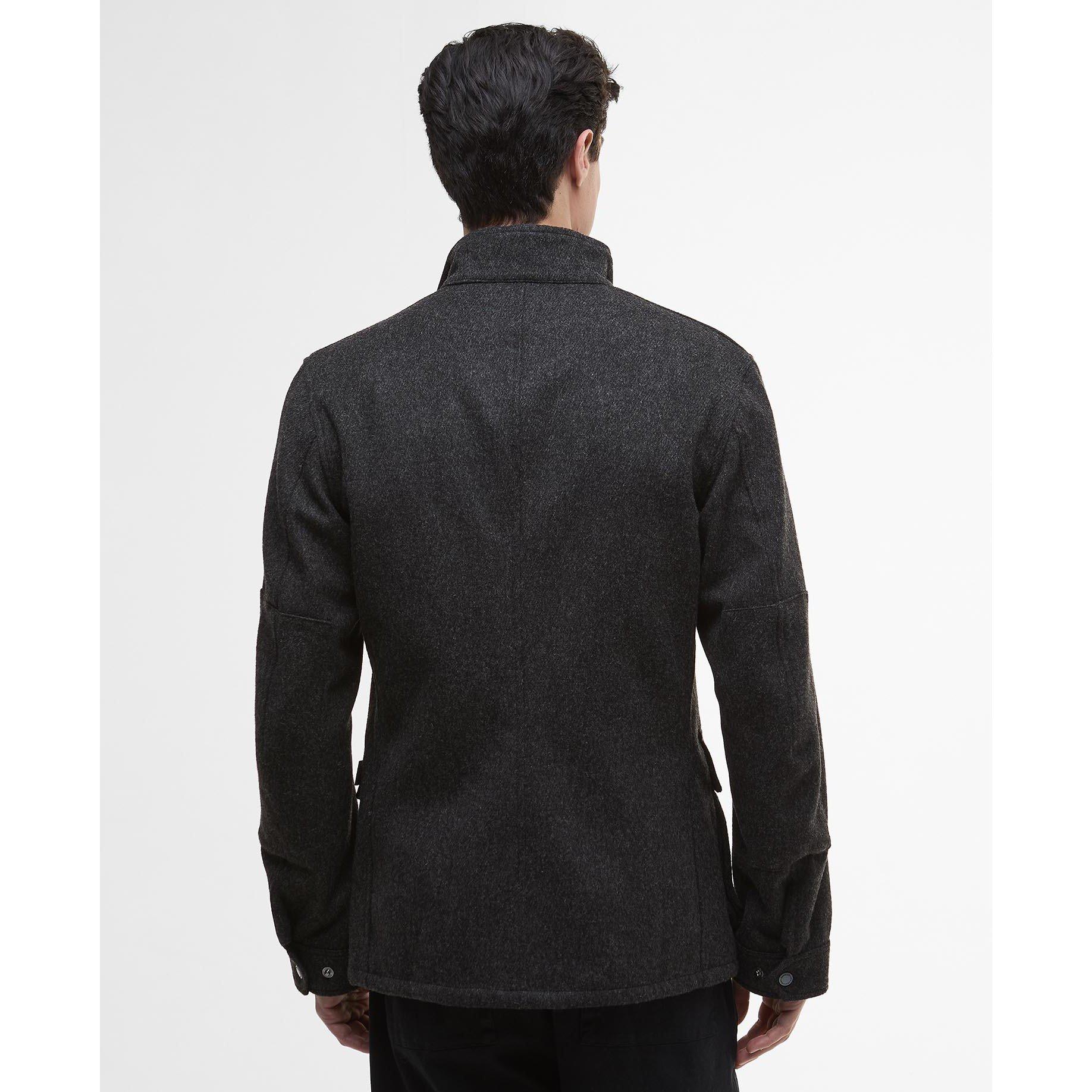 Char Marl CH71 - Barbour International - Men's Duke Long Sleeve Full Zip 4 Pocket Pea Coat - 3