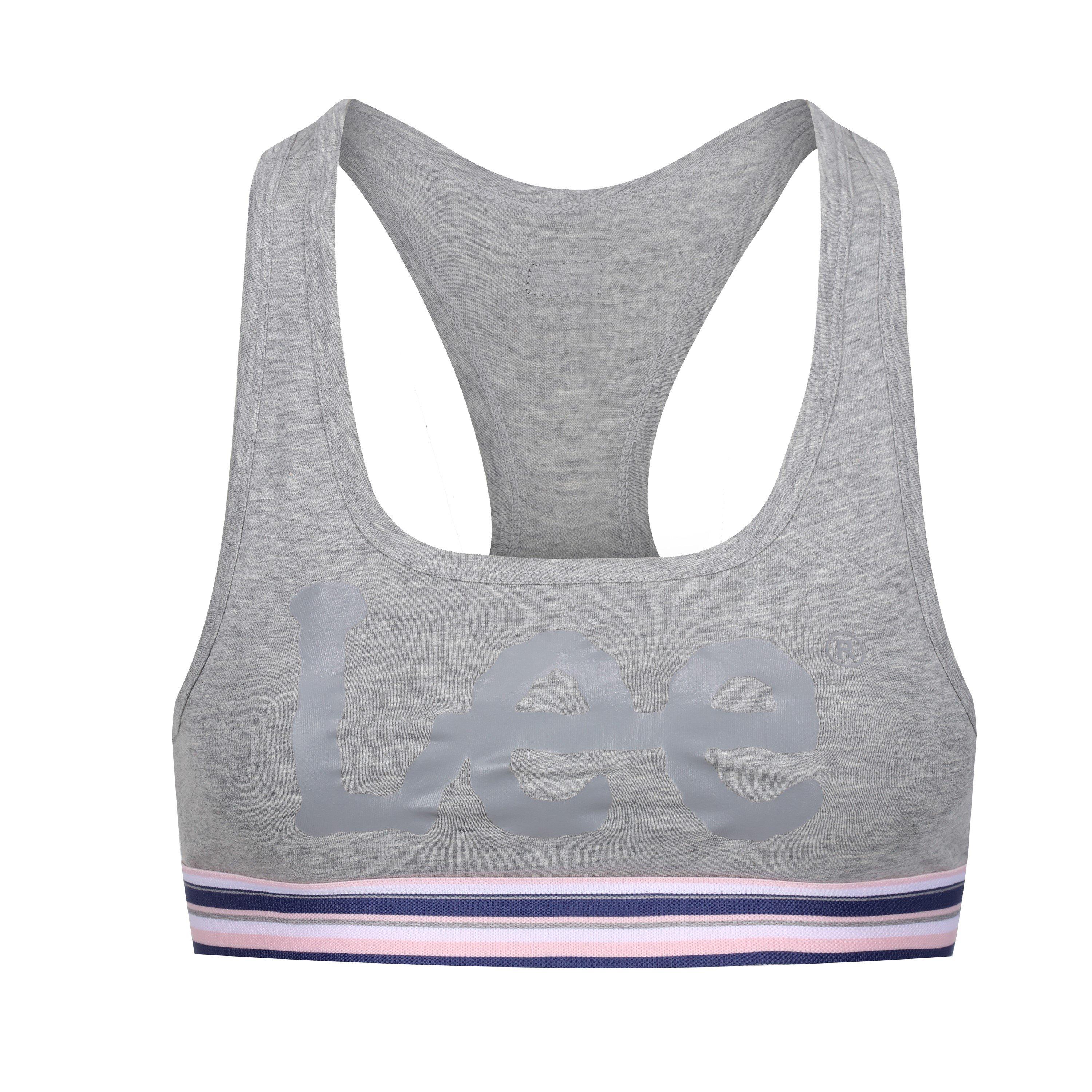 Grey Marl - Lee - Women's Zelia Racerback Jersey Bralette - 1