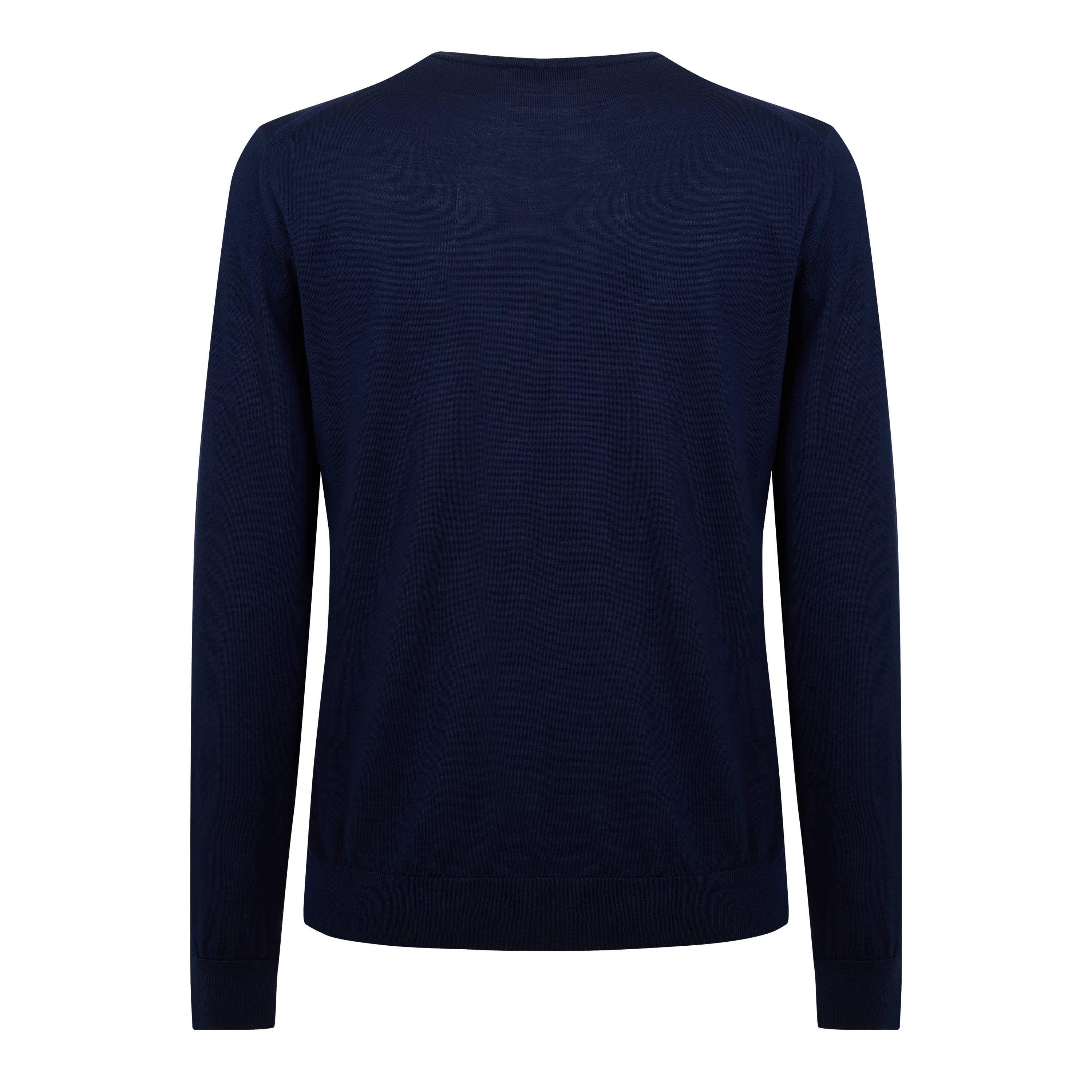Blue - Prada - Men's Knitted Crew Neck Jumper - 2