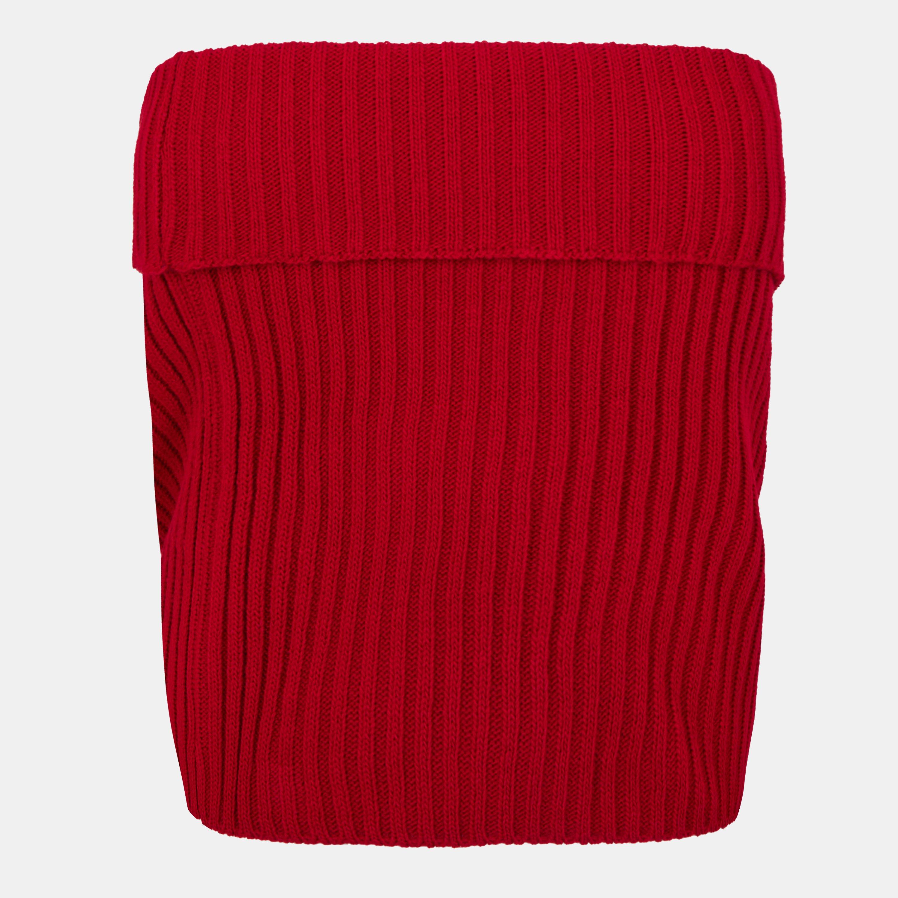 Rød - Missy Empire - Knitted Fold Down Skirt Womens - 2