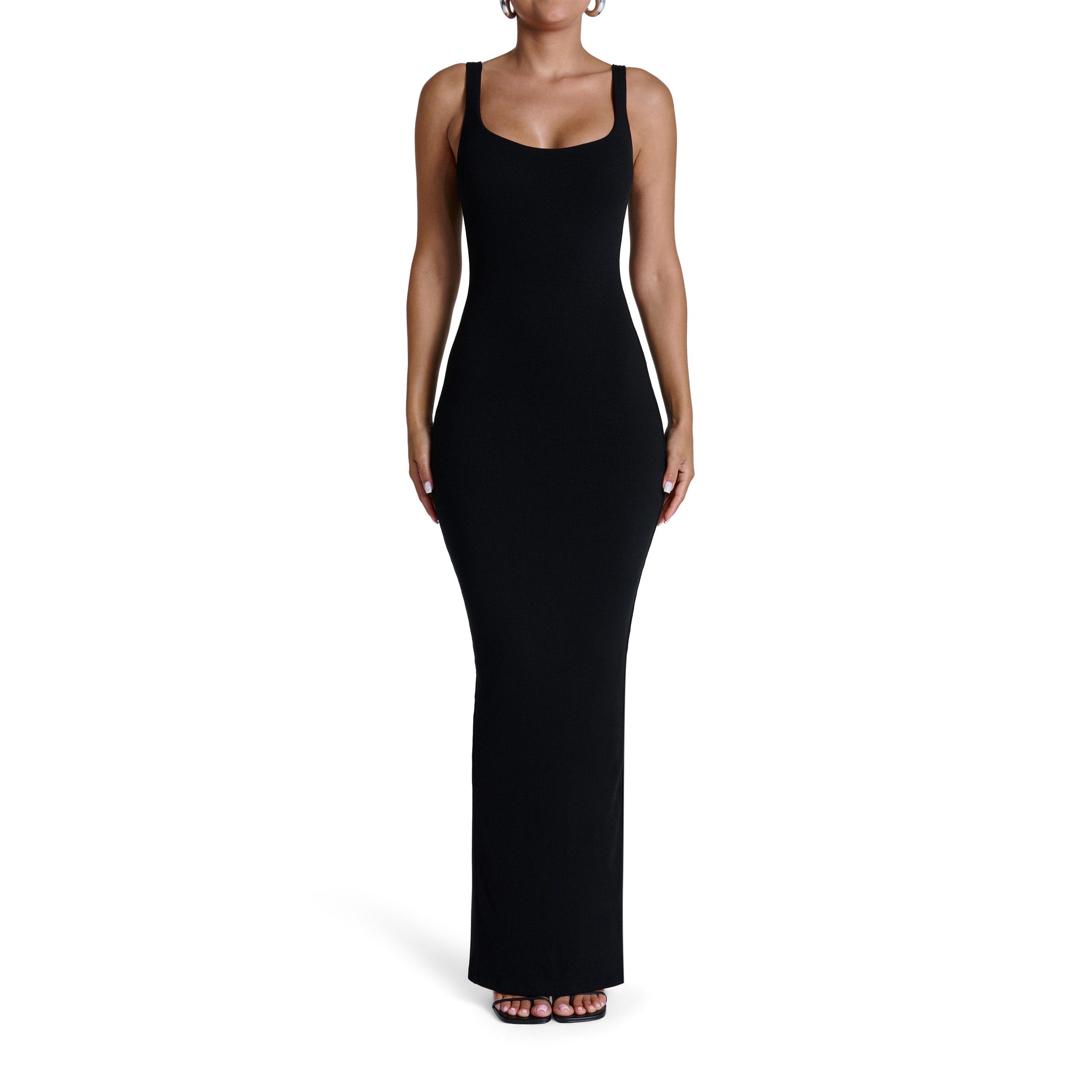 Black - Naked Wardrobe - Ribbed Tank Maxi Dress - 2