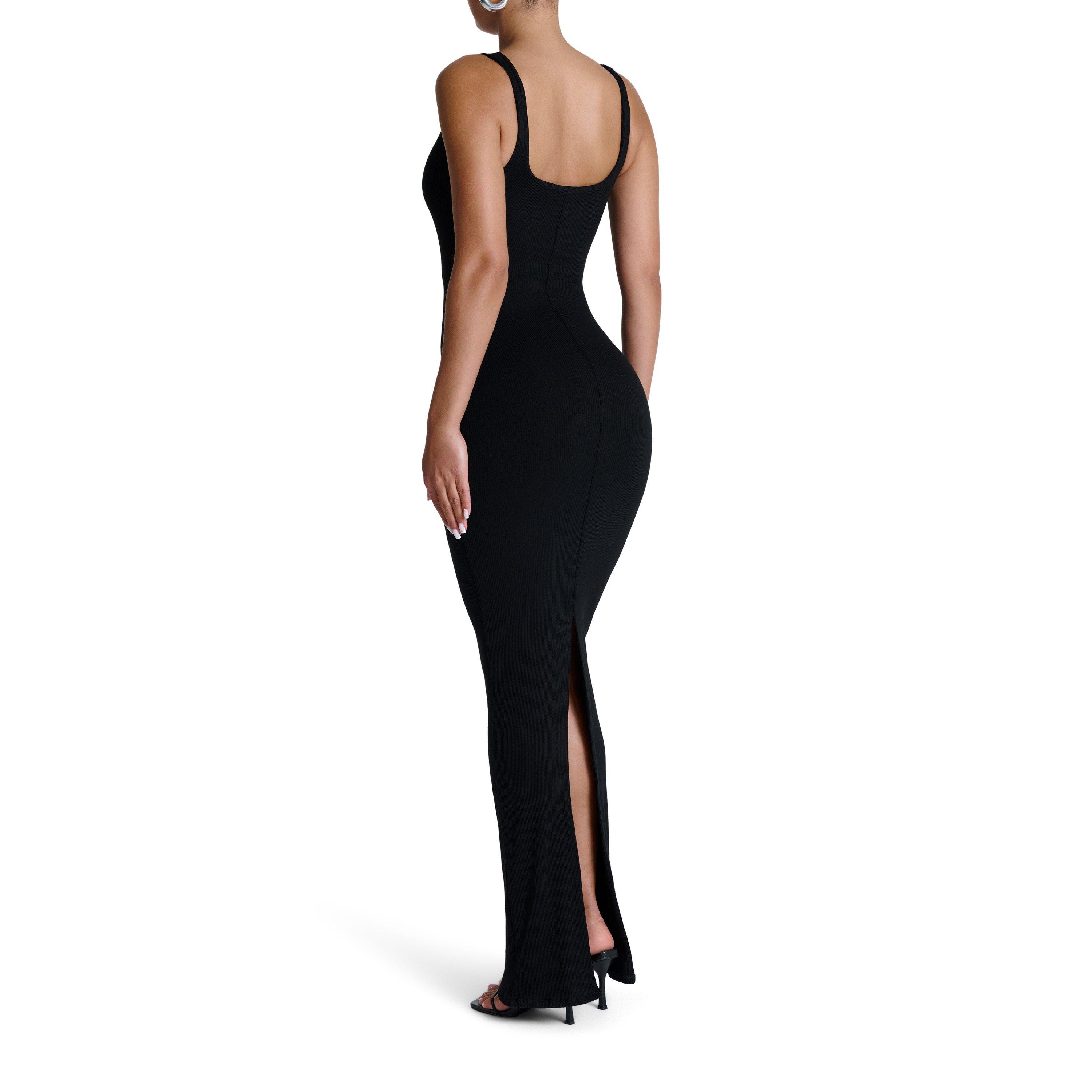 Black - Naked Wardrobe - Ribbed Tank Maxi Dress - 4