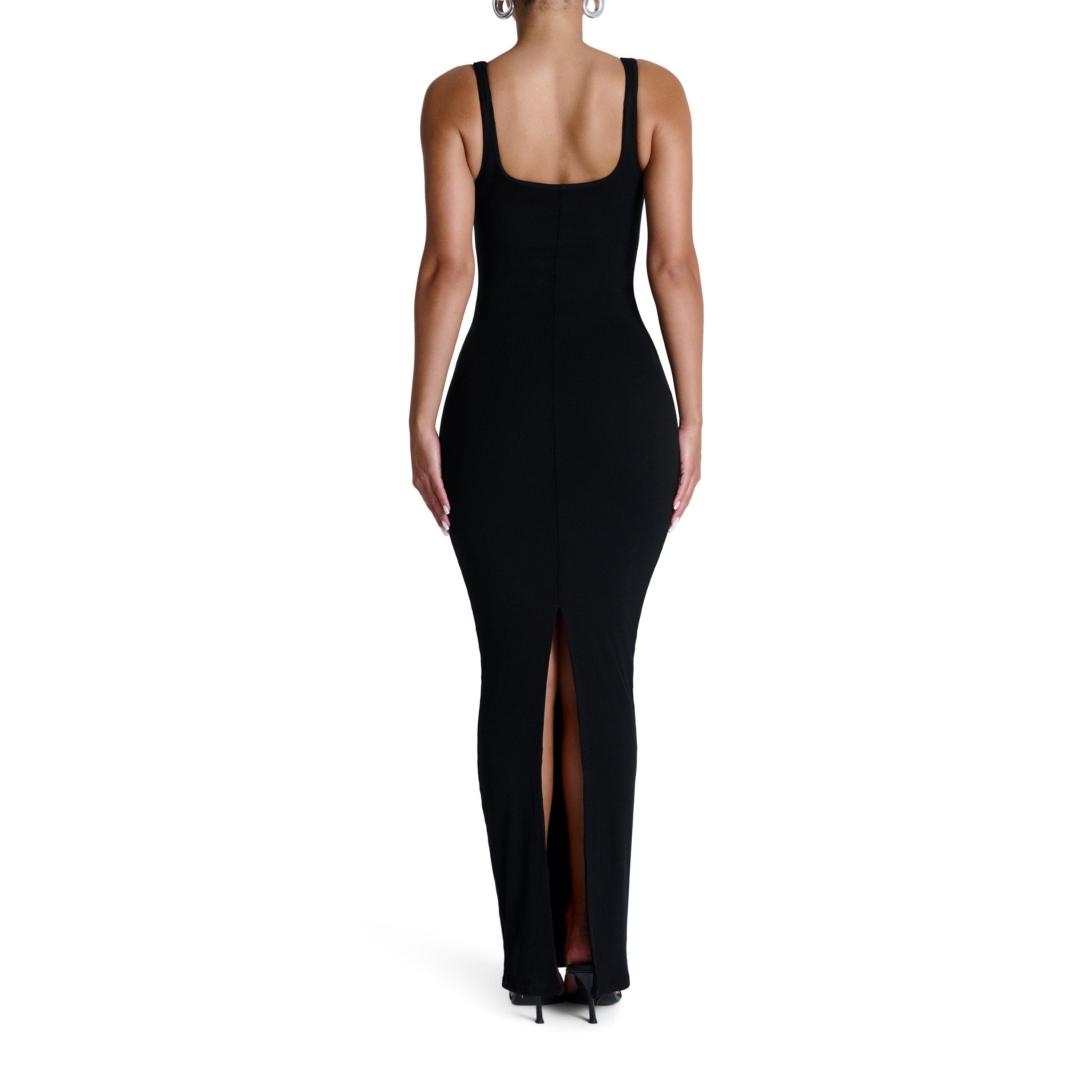 Black - Naked Wardrobe - Ribbed Tank Maxi Dress - 5
