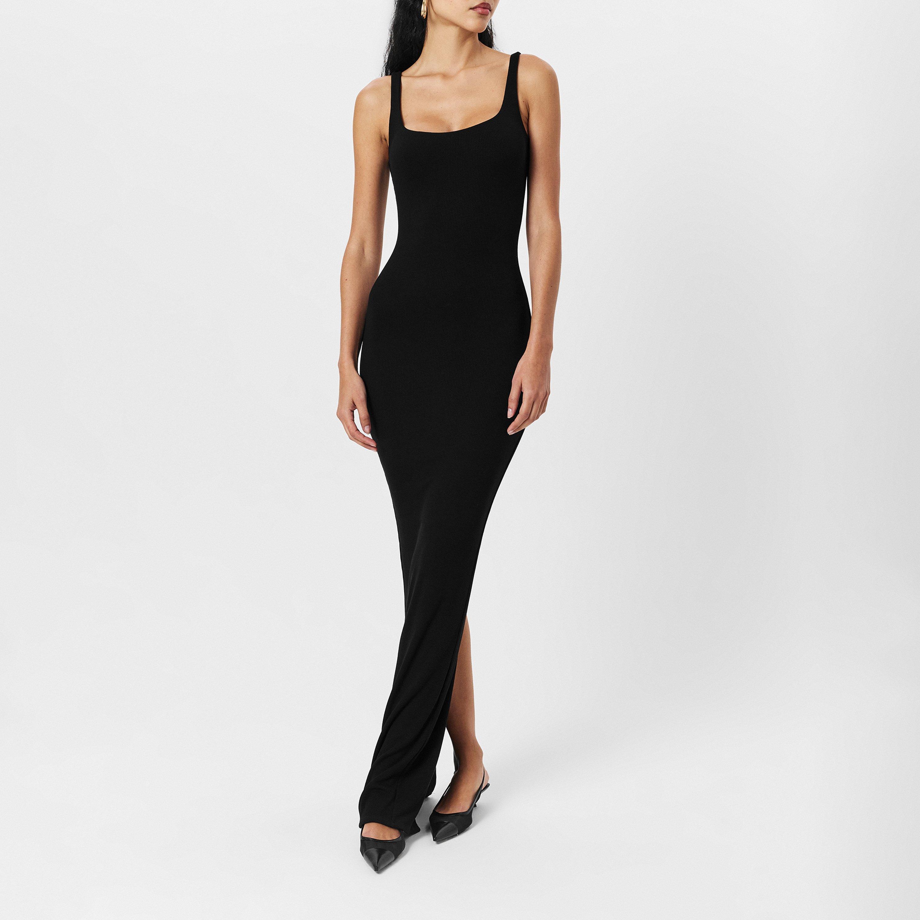 Black - Naked Wardrobe - Ribbed Tank Maxi Dress - 6