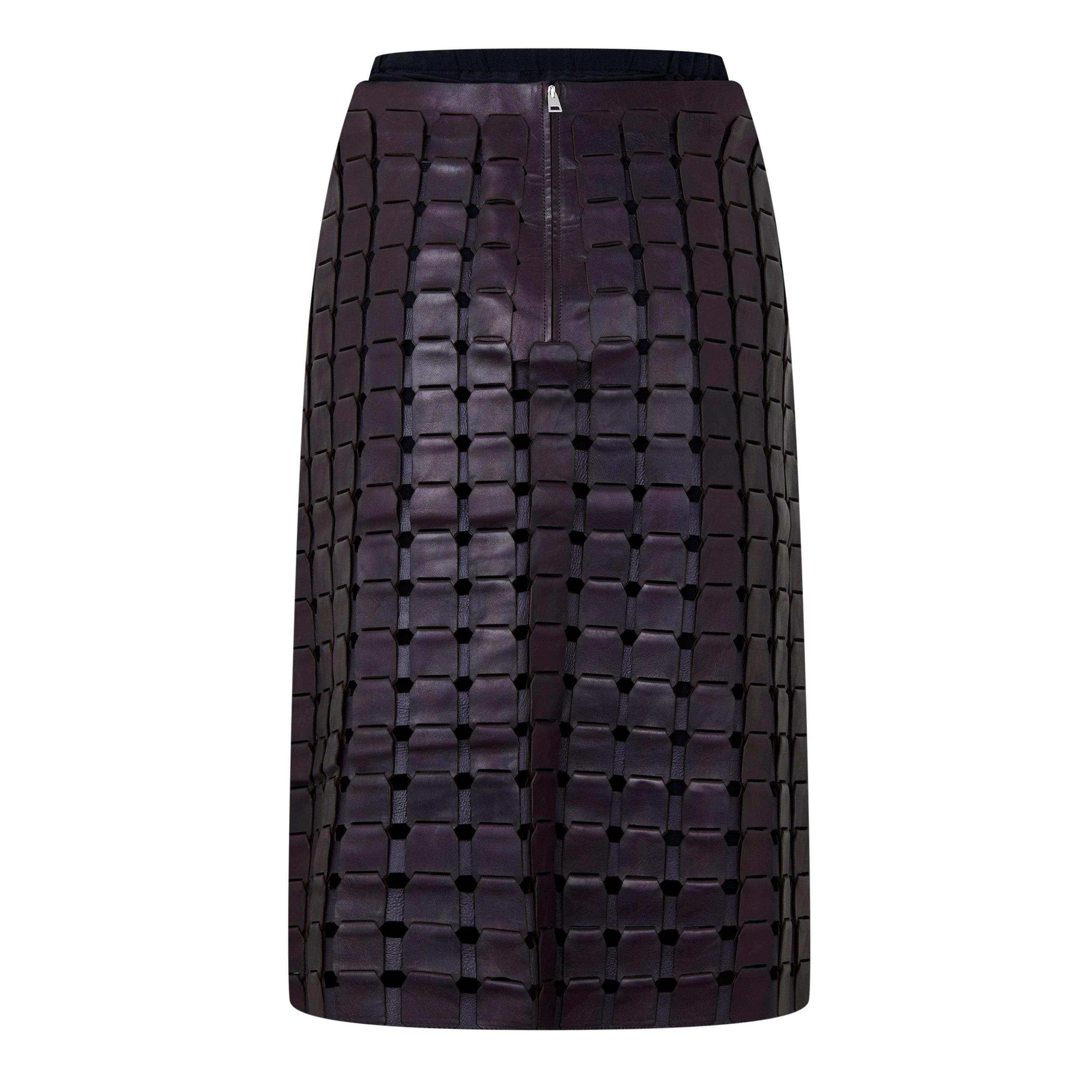 Wine - Bottega Veneta - Women's Midi Skirt - 2