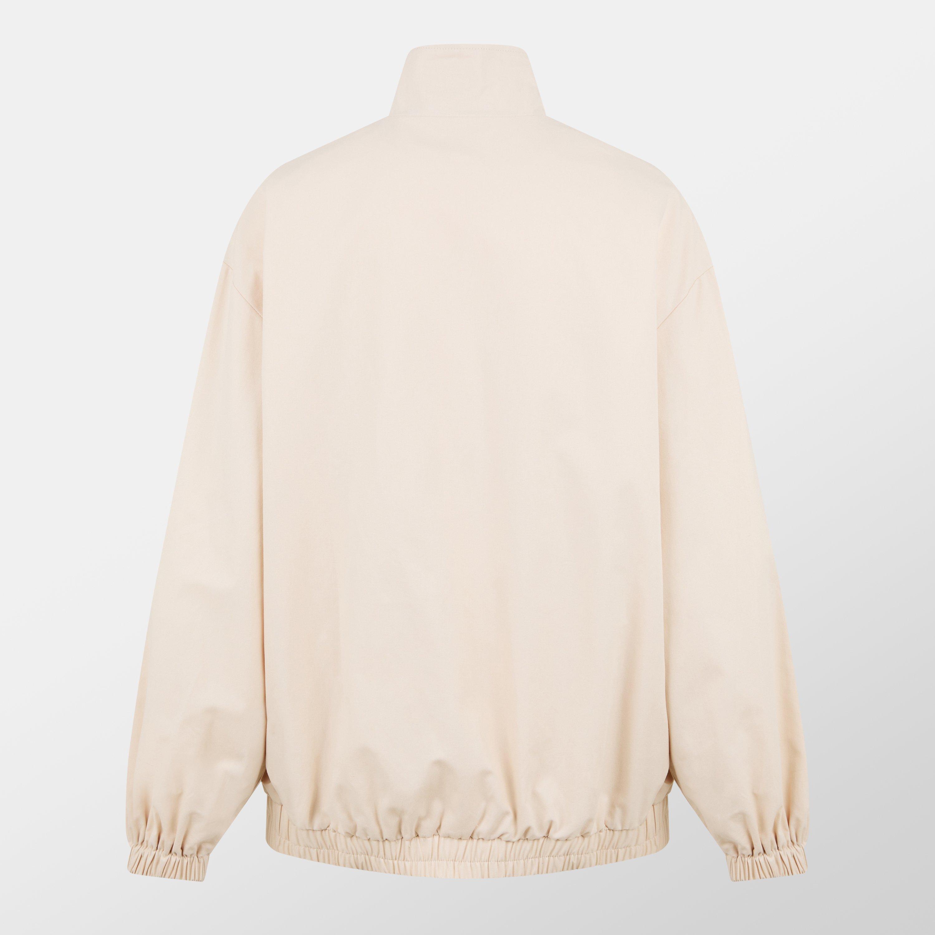 Cream - Missy Empire - Oversized Cotton Long Sleeve Bomber Jacket - 2