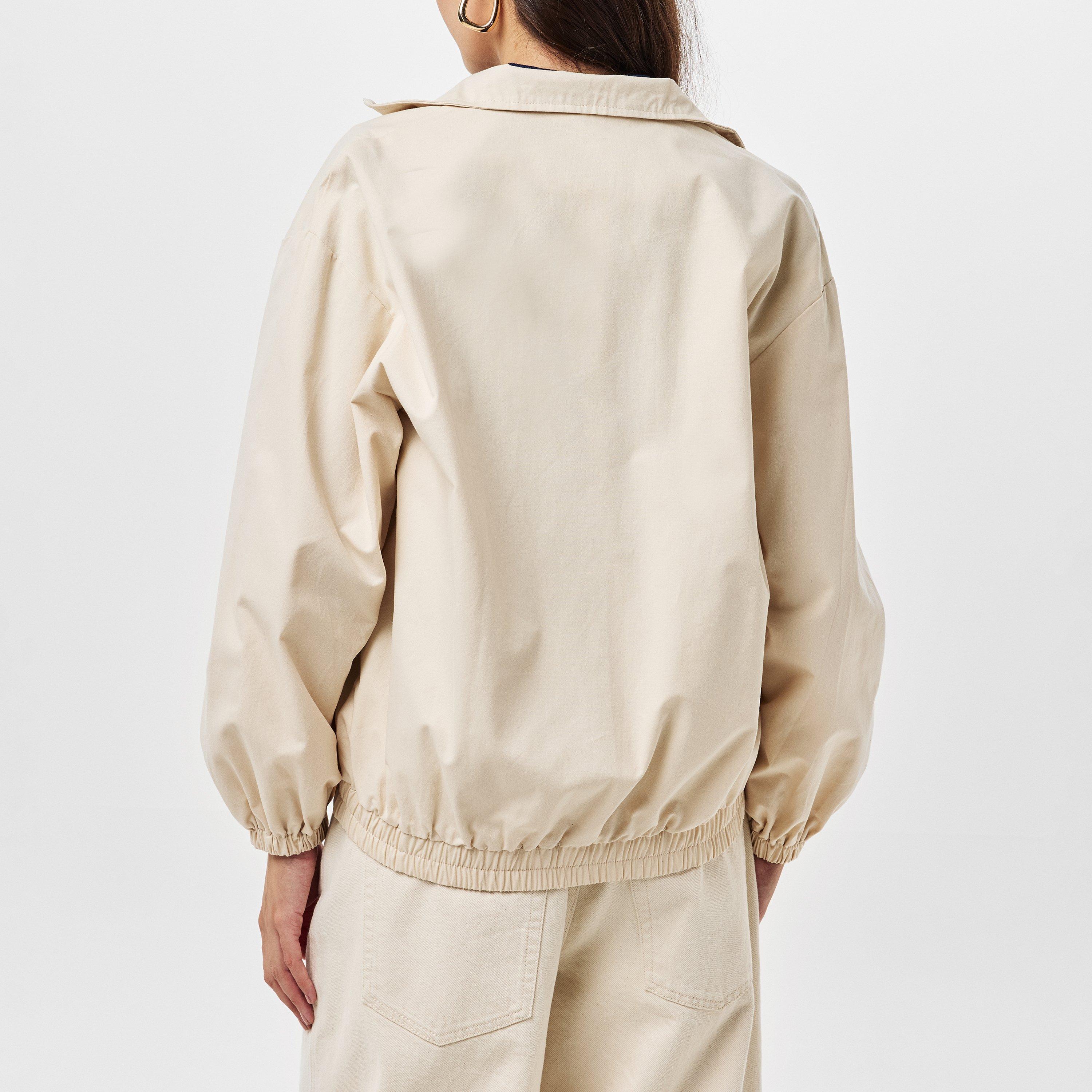 Cream - Missy Empire - Oversized Cotton Long Sleeve Bomber Jacket - 4