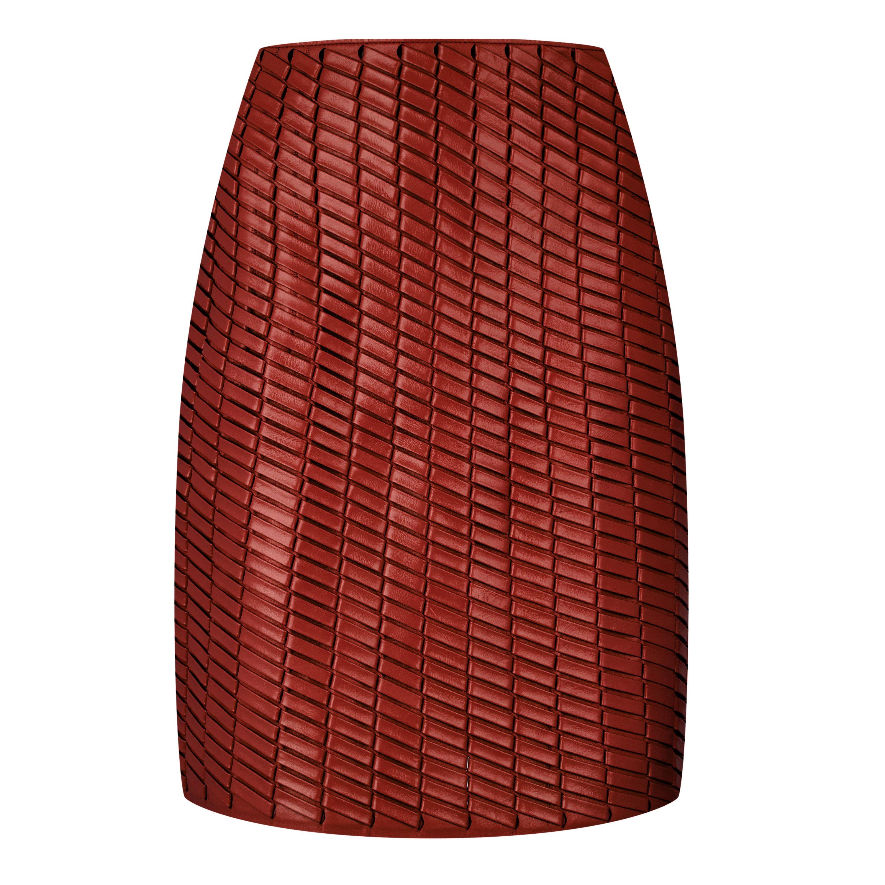 Rust - Bottega Veneta - Women's Midi Skirt - 2