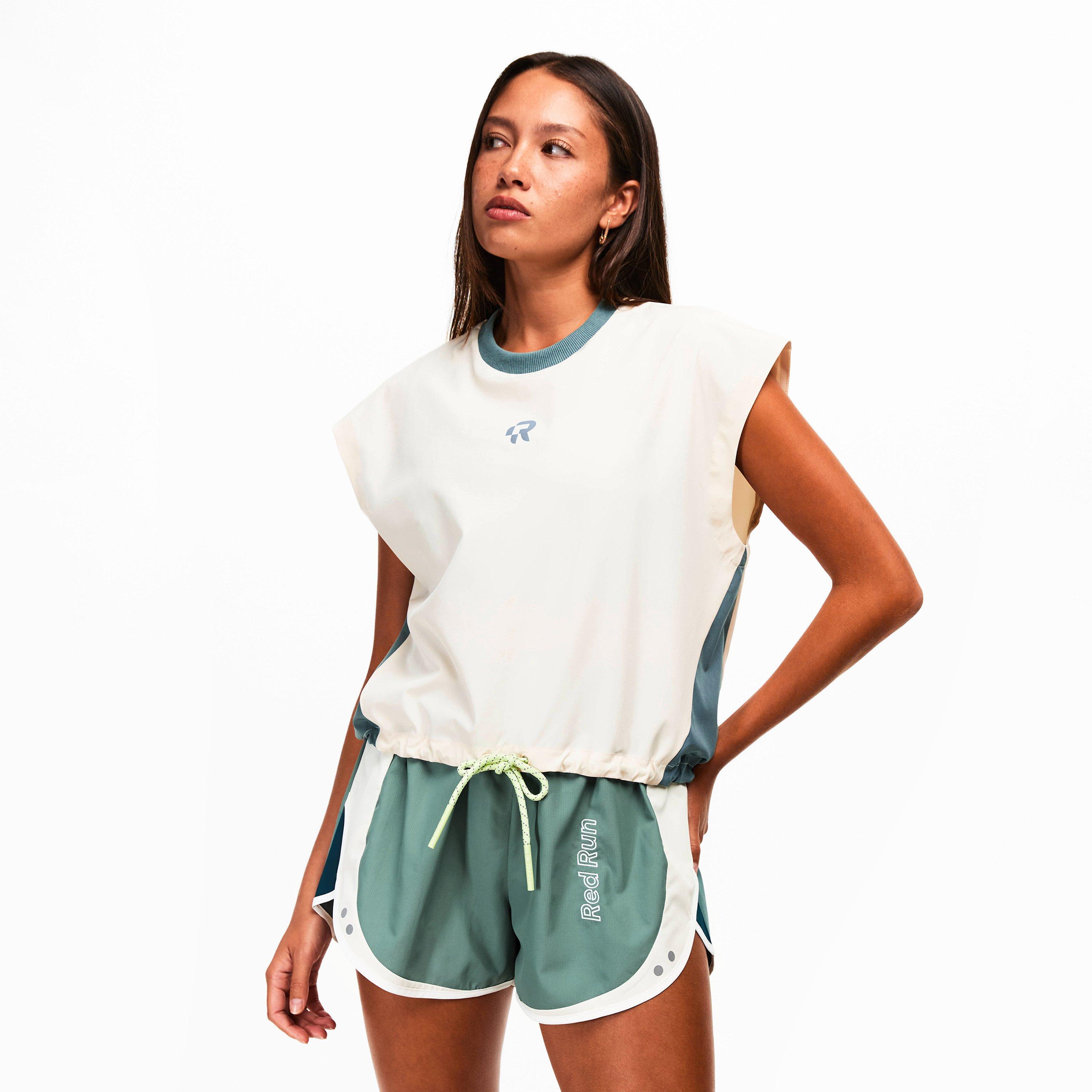 Cream - Red Run - Womens Skyline Windbreaker Top - 3