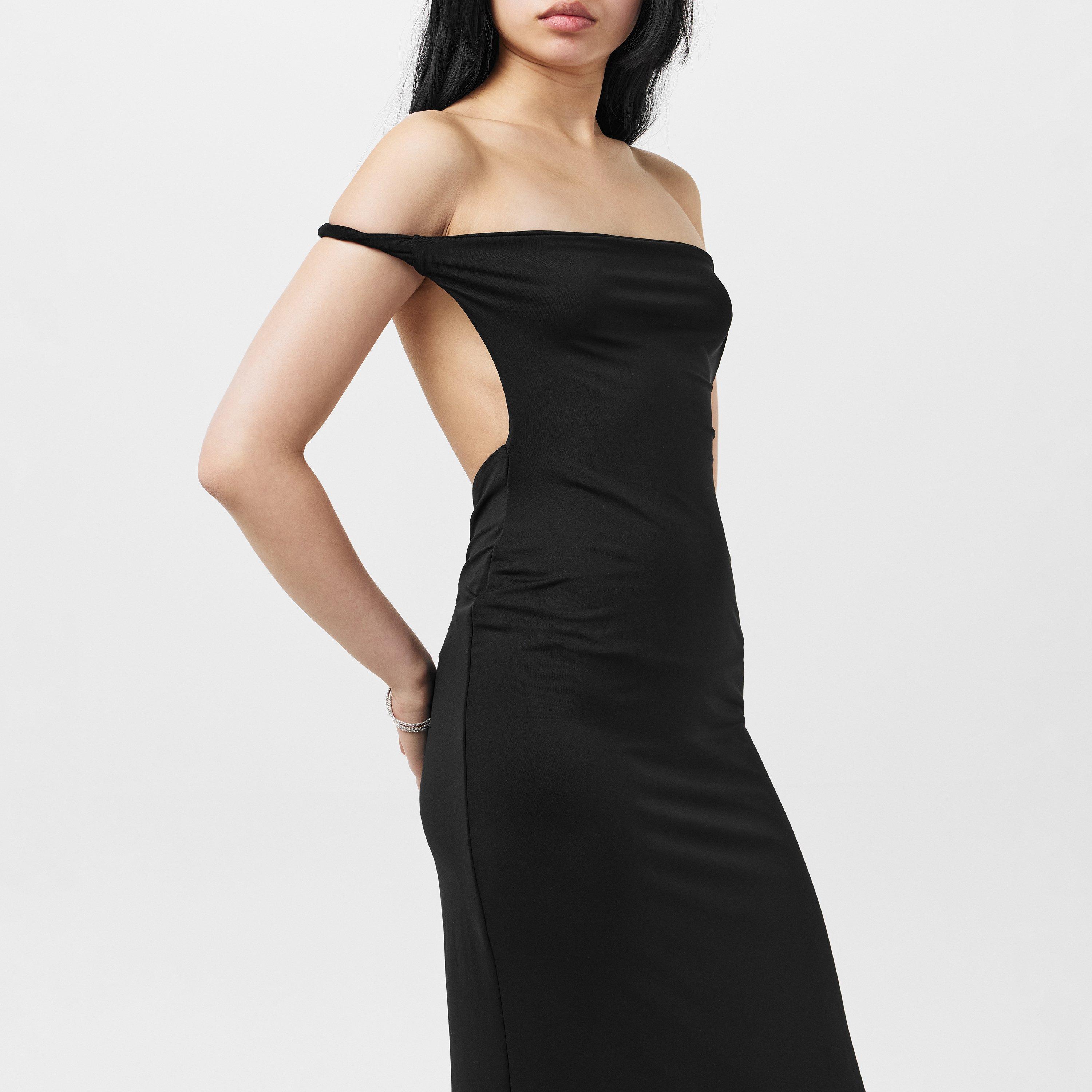 Schwarz - Missy Empire - Twist Back Slinky Maxi Dress Womens - 3