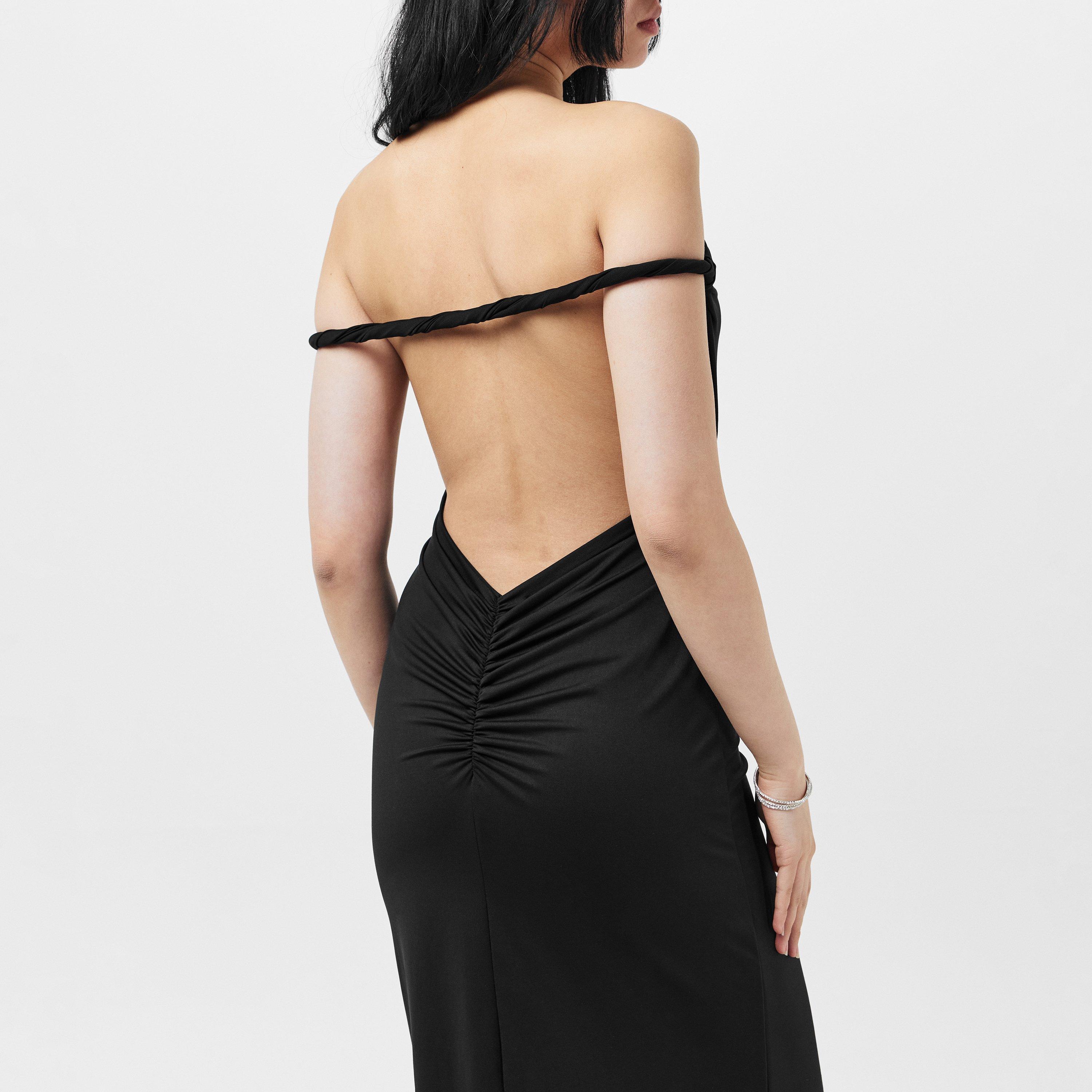 Schwarz - Missy Empire - Twist Back Slinky Maxi Dress Womens - 4