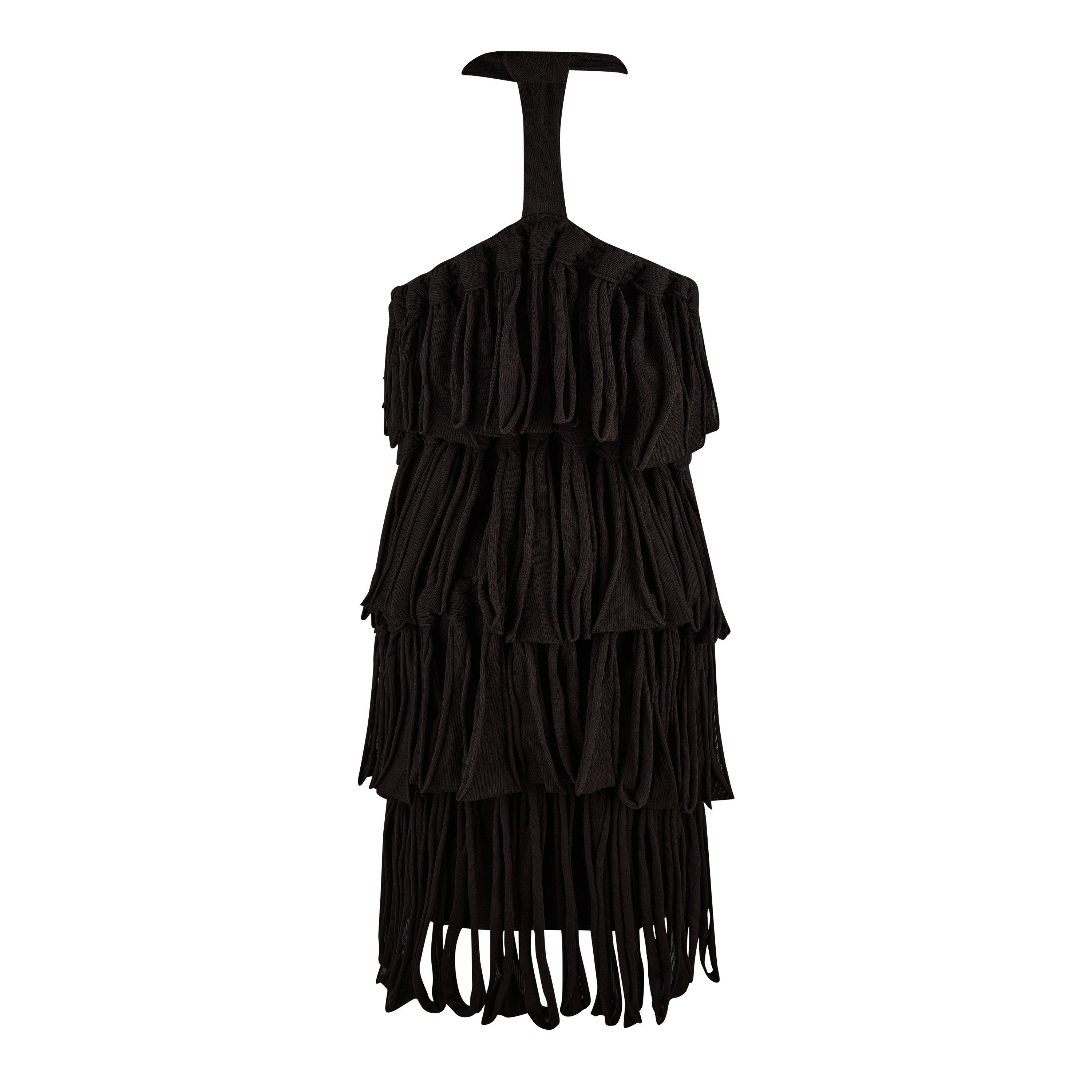 Chocolate - Bottega Veneta - Women's Architectural Flared Skater Dress - 2