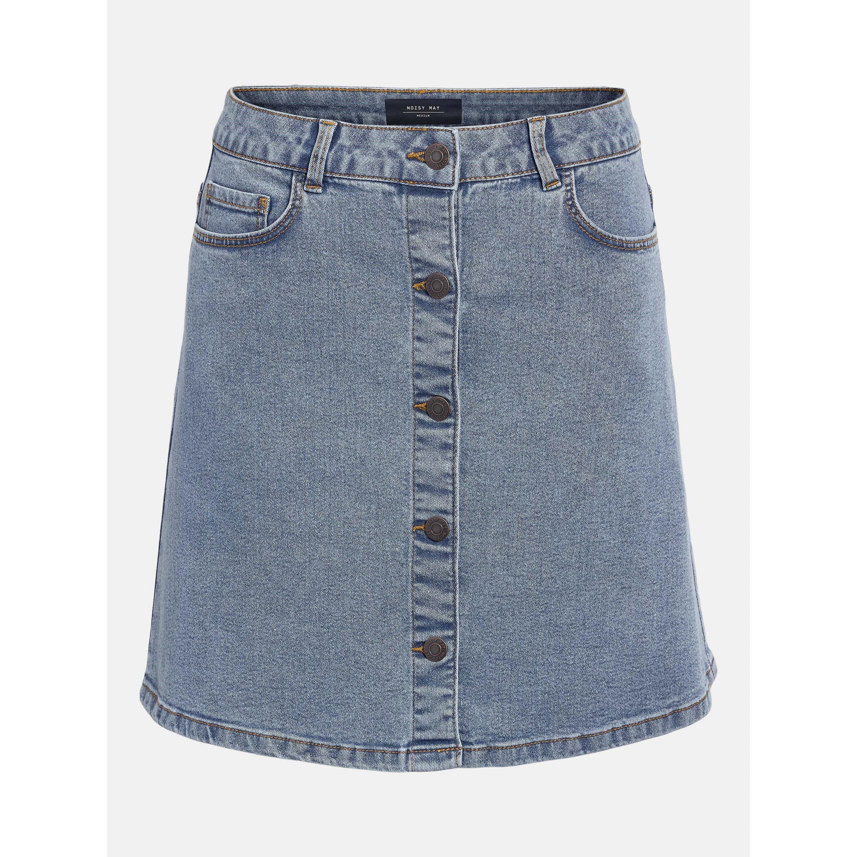 Noisy May Women's A-Line Denim Skirt - Lt Blue Denim - 10 (S)