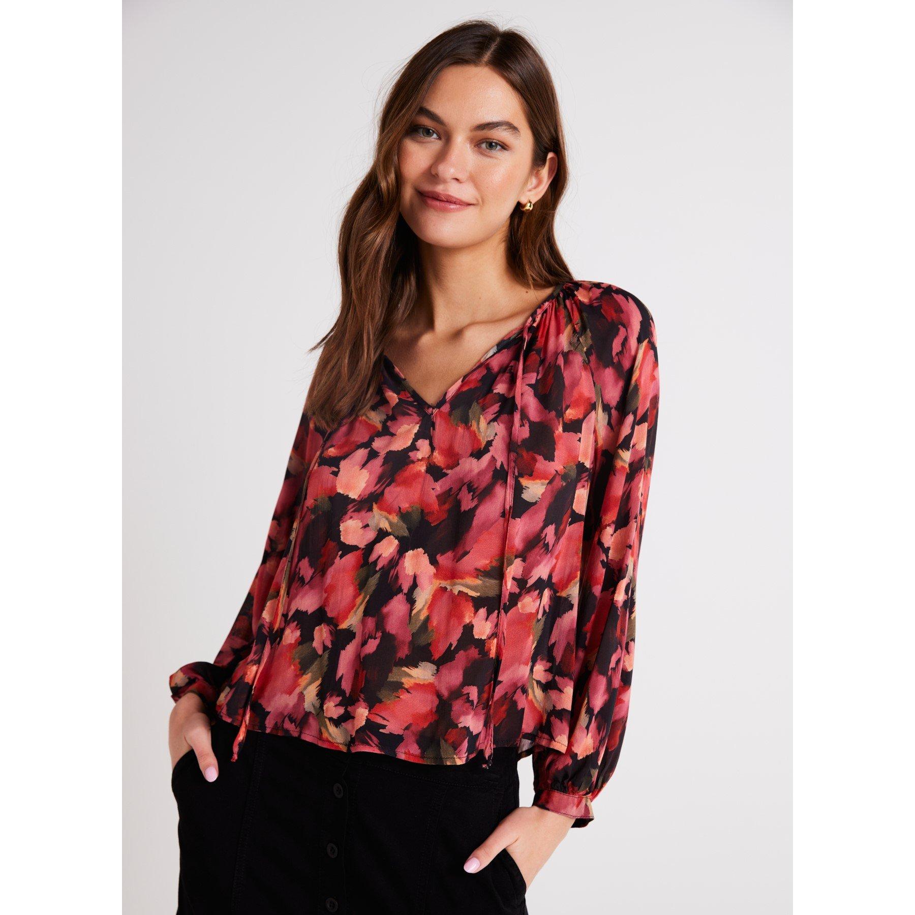 Autumn Bloom - Bella Dahl - Women's Long-Sleeve Plain Shirt - 2