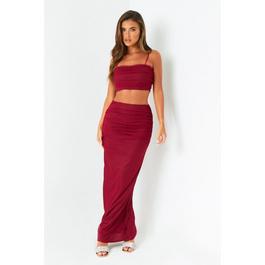 Missy Empire ME Spot Mesh Maxi Skirt