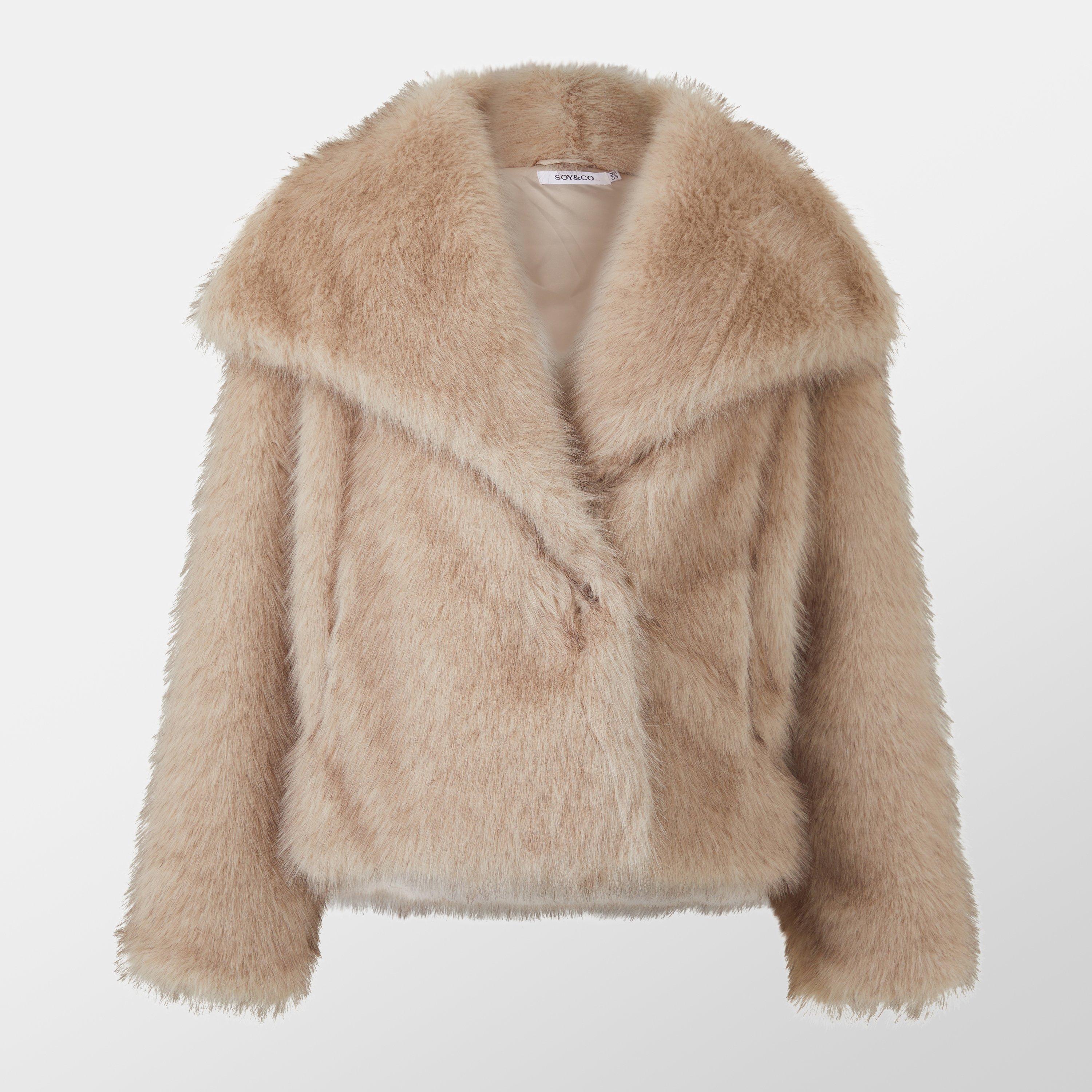 195 ファッション intimite Fur Coat Beige M